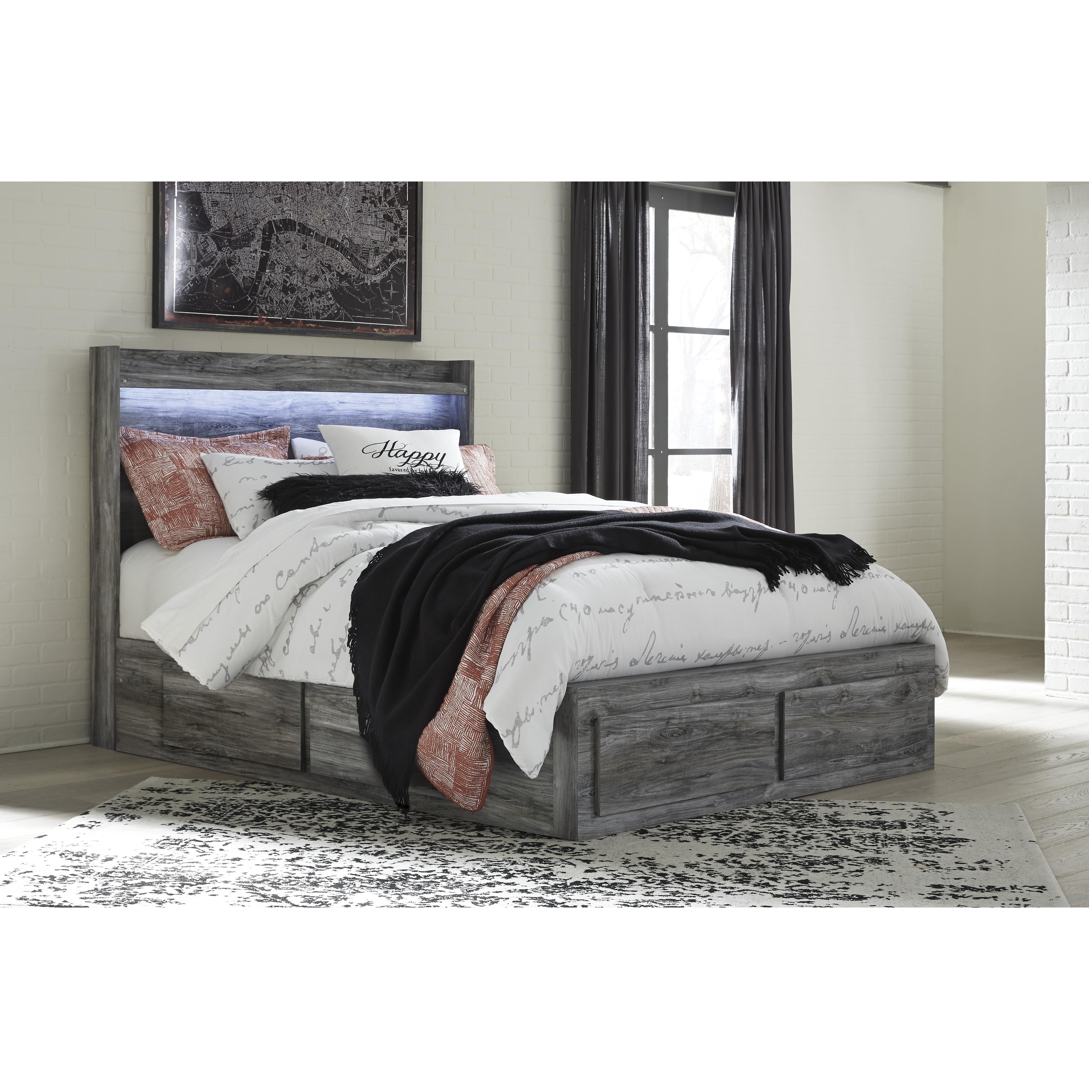  Size_Queen --  Signature Design by Ashley Baystorm Panel Bed with Storage IMAGE 1