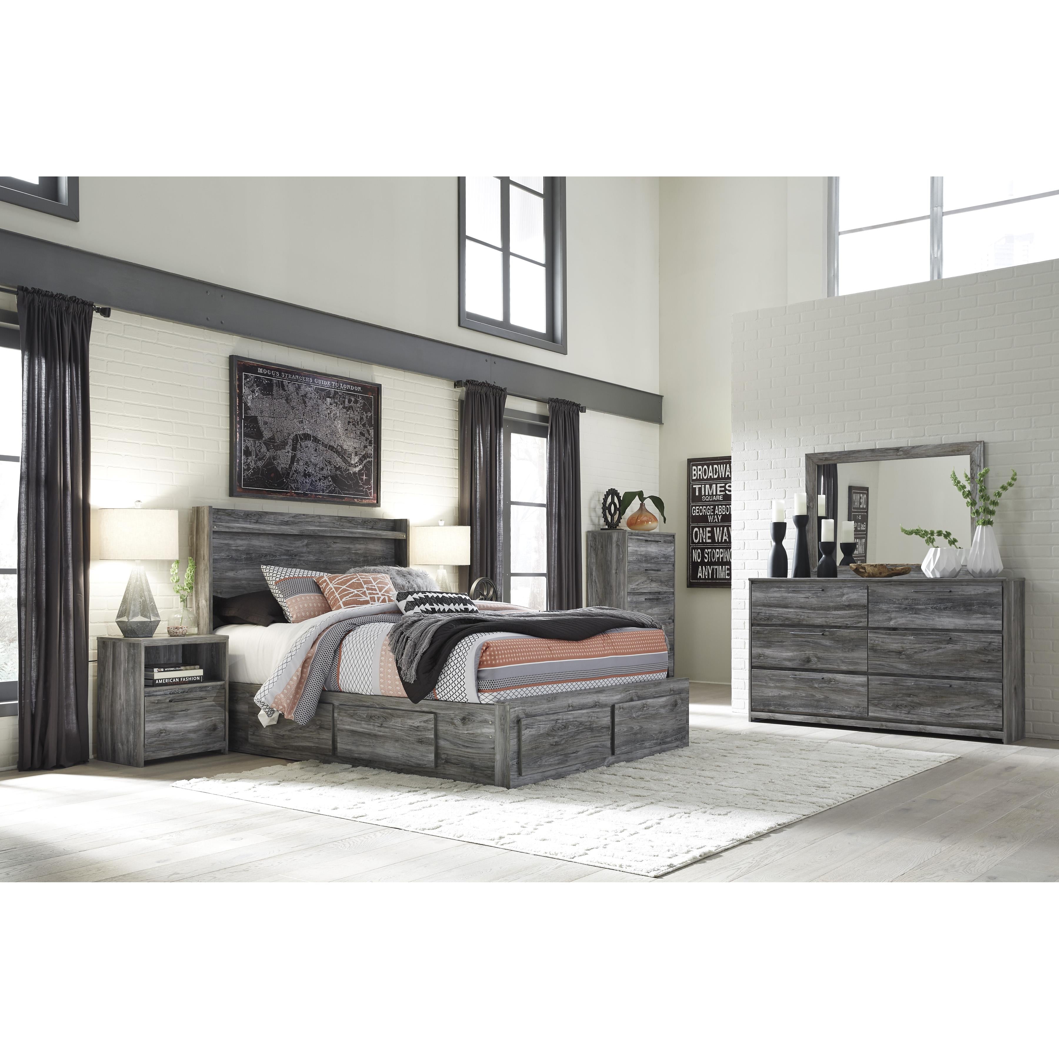  Size_Queen --  Signature Design by Ashley Baystorm Panel Bed with Storage IMAGE 3