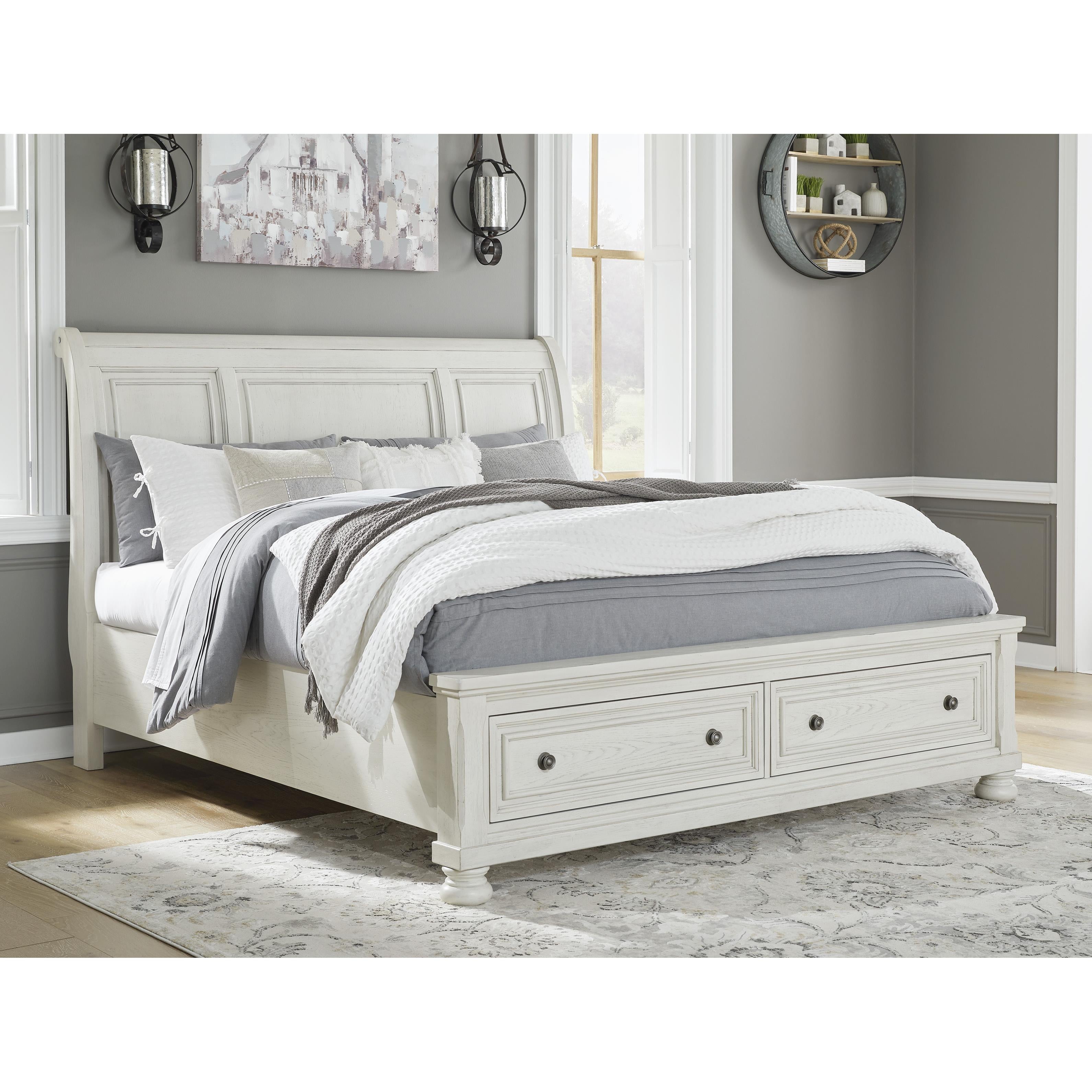  Size_Queen --  Signature Design by Ashley Robbinsdale Sleigh Bed with Storage IMAGE 5