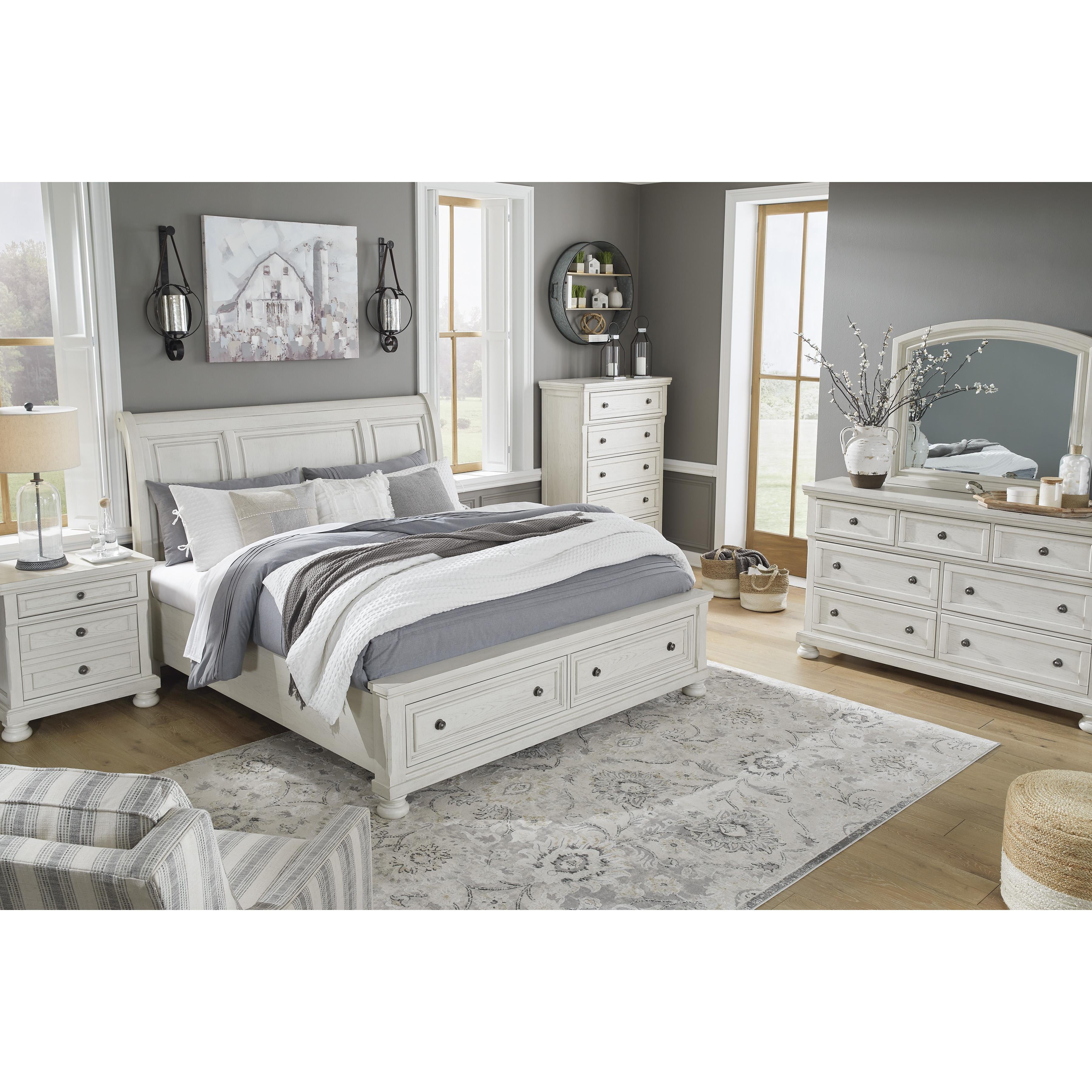  Size_Queen --  Signature Design by Ashley Robbinsdale Sleigh Bed with Storage IMAGE 6