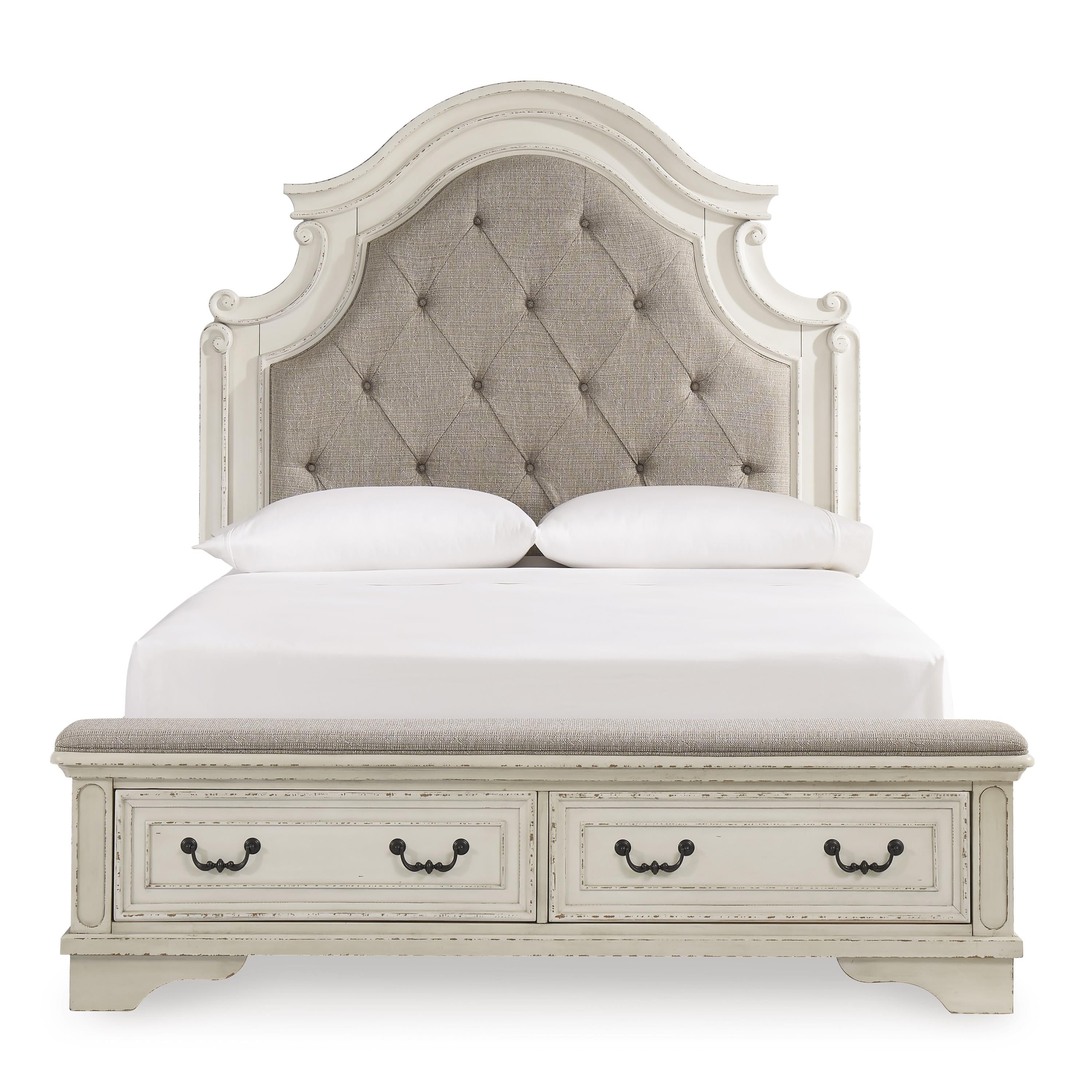  Size_Queen --  Signature Design by Ashley Realyn Upholstered Platform Bed with Storage IMAGE 2