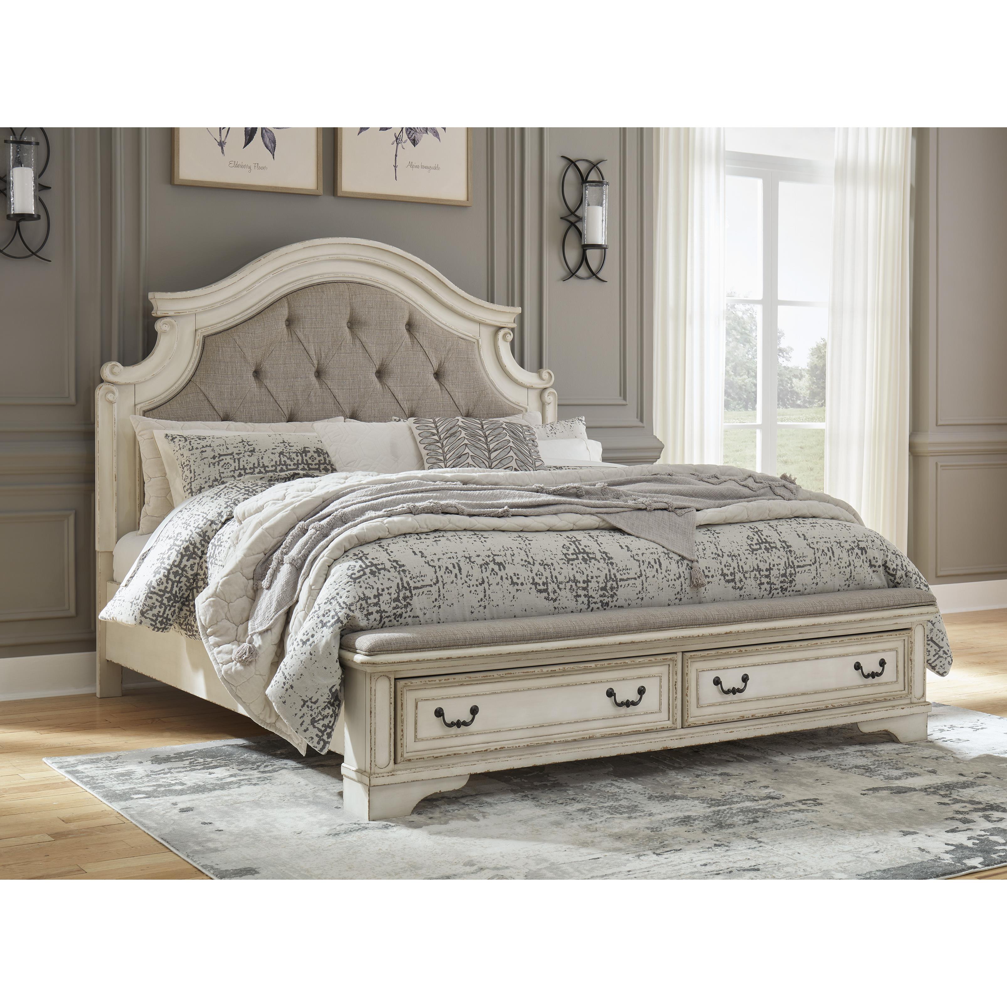  Size_King --  Realyn B743B20 King Upholstered Storage Bed IMAGE 5