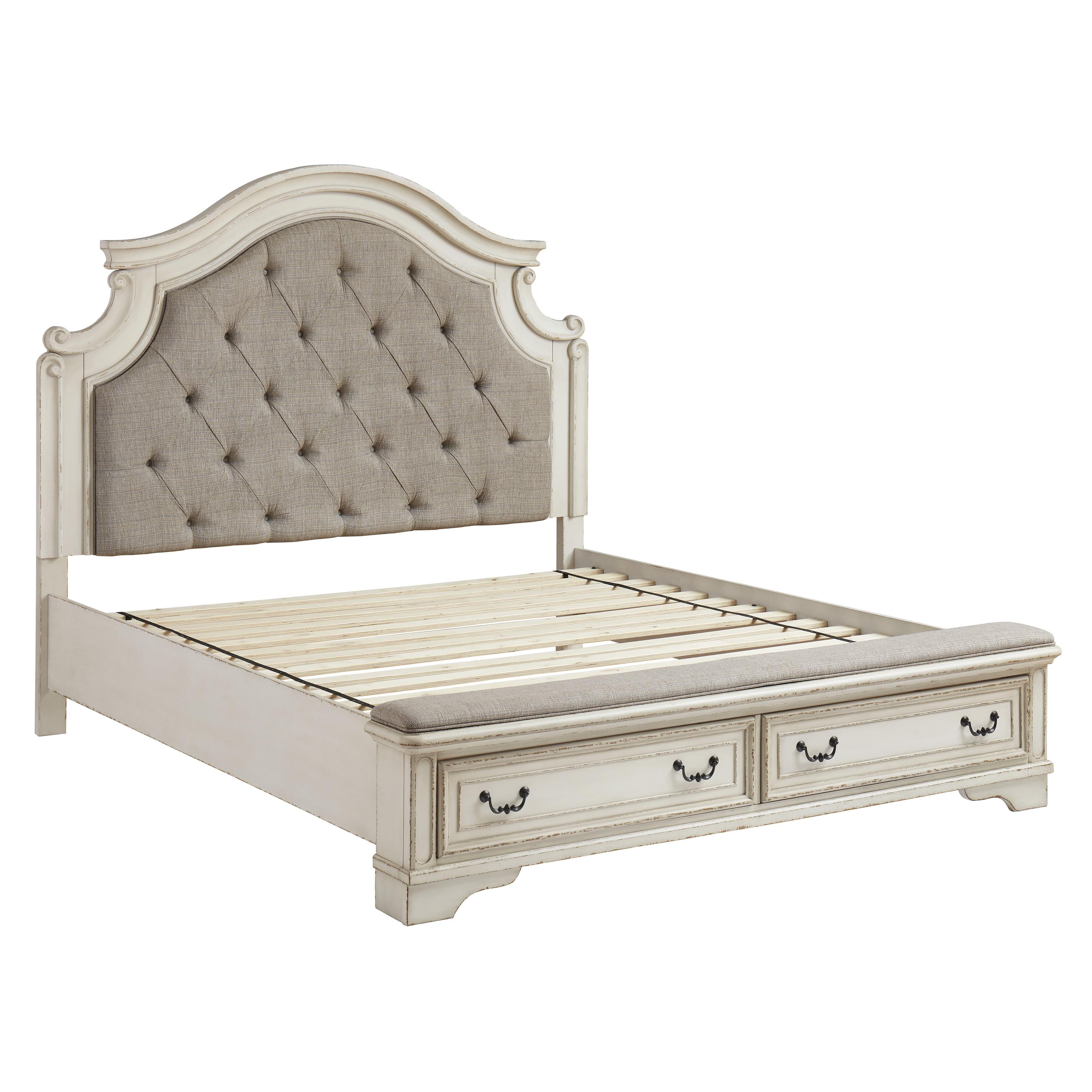  Size_California King --  Realyn B743B21 California King Upholstered Storage Bed IMAGE 4