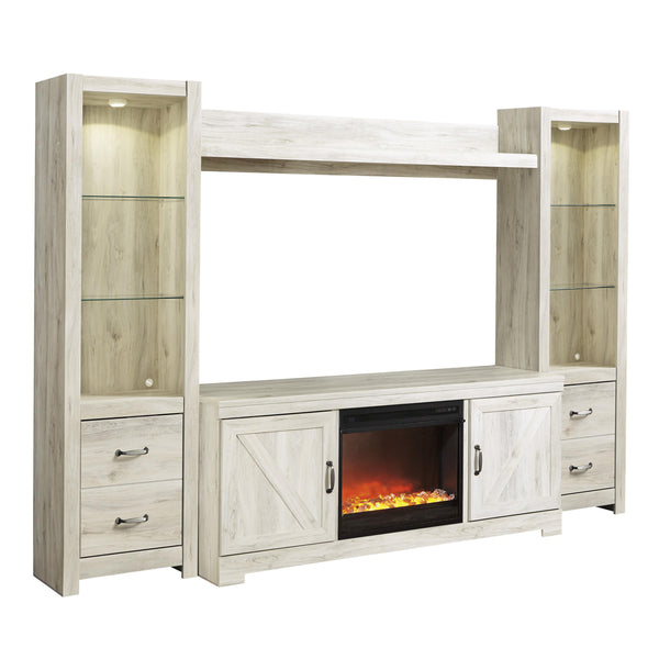Signature Design by Ashley Bellaby W331W5 4 pc Entertainment Center with Fireplace