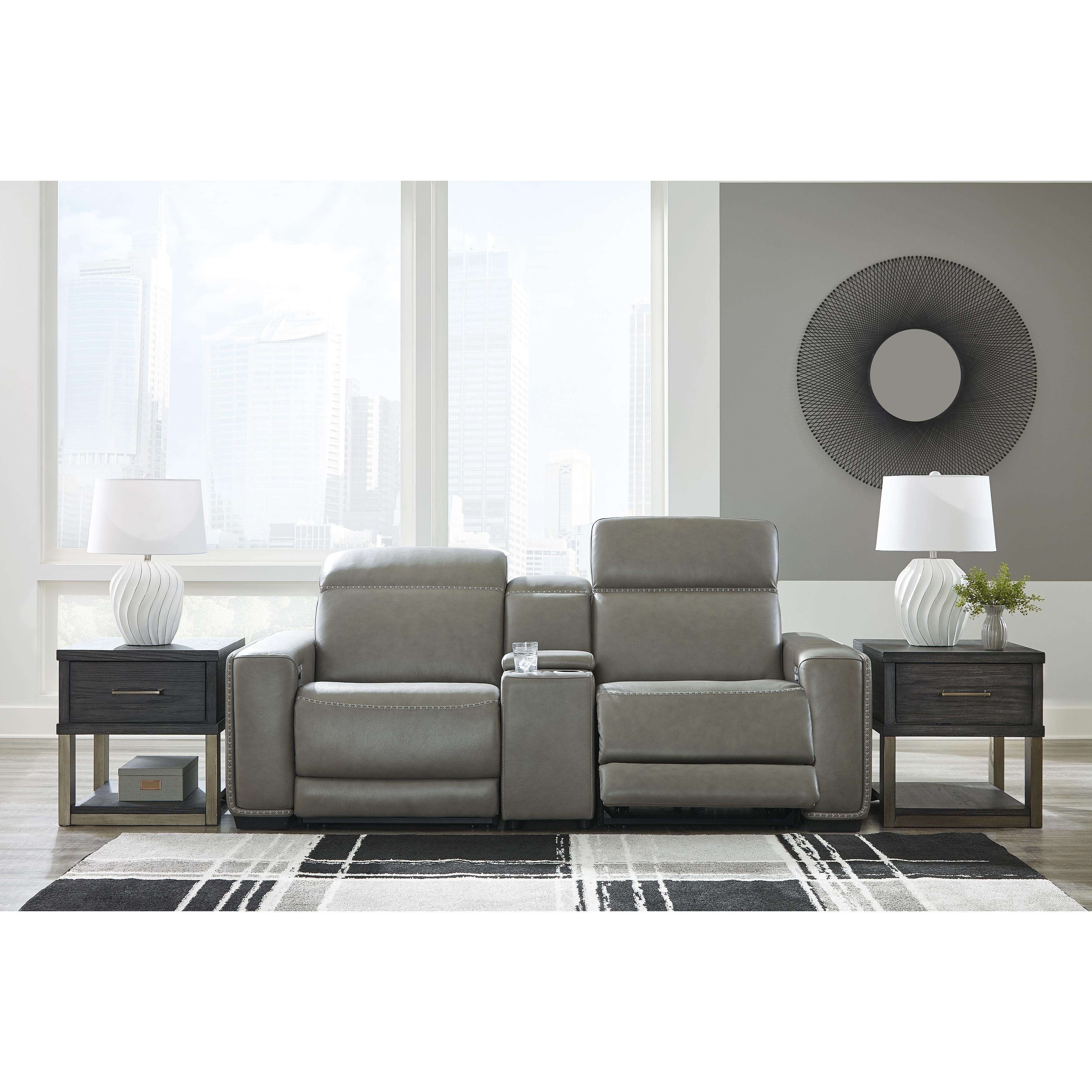  Signature Design by Ashley Correze U94202S3 3 pc Power Reclining Sectional Loveseat IMAGE 7
