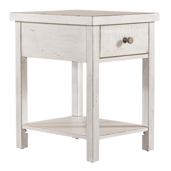 Liberty Furniture Industries Inc. Modern Farmhouse 406W-OT1023 Drawer Chair Side Table