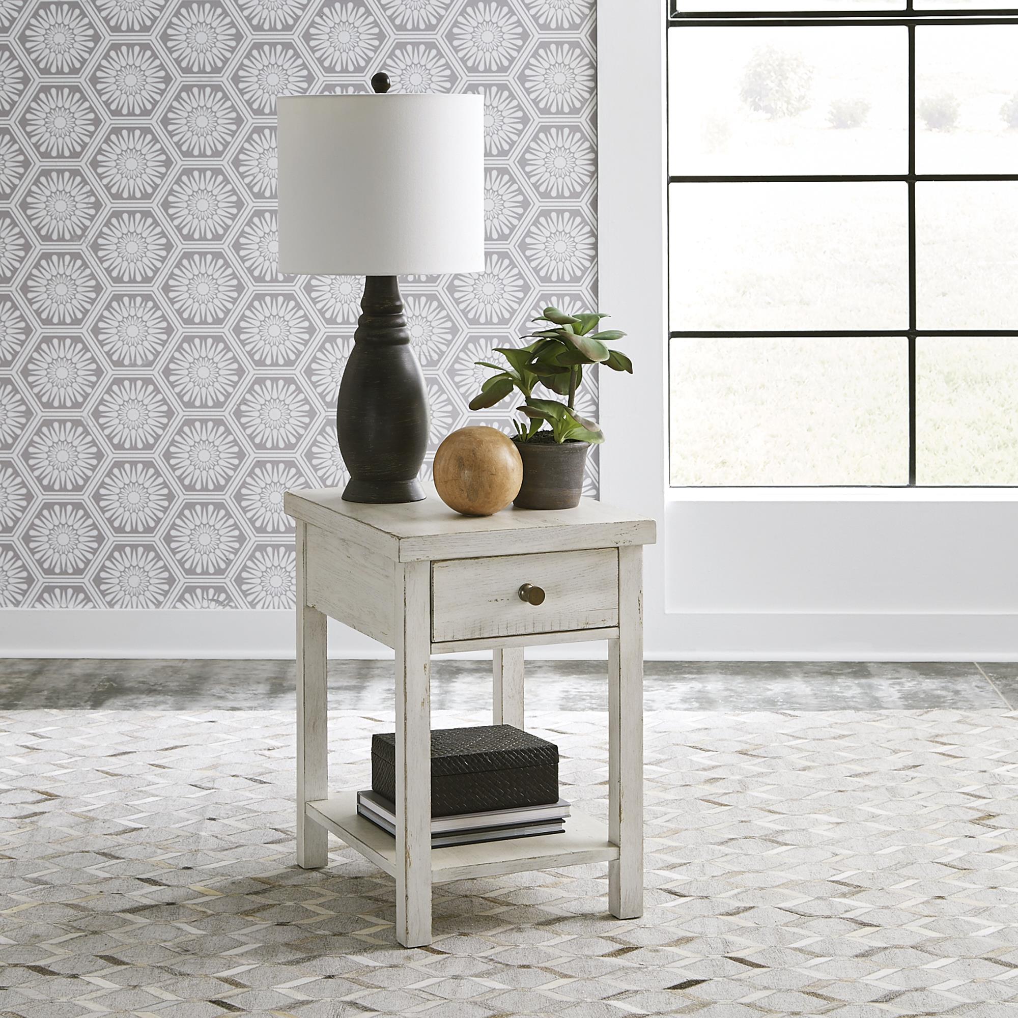  Liberty Furniture Industries Inc. Modern Farmhouse 406W-OT1023 Drawer Chair Side Table IMAGE 11