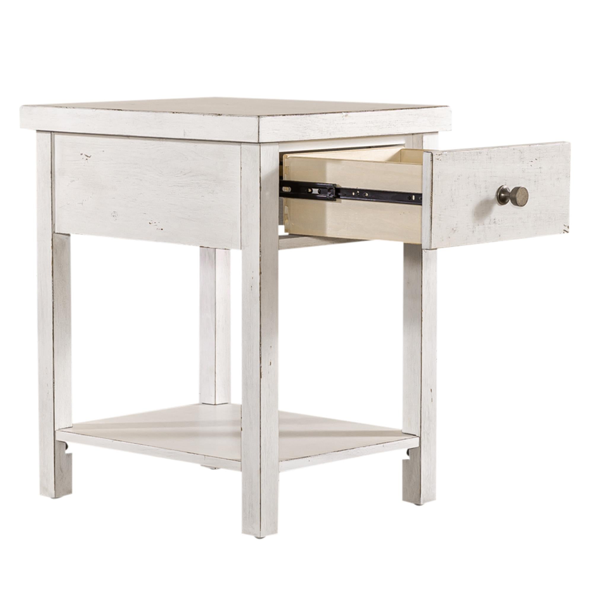  Liberty Furniture Industries Inc. Modern Farmhouse 406W-OT1023 Drawer Chair Side Table IMAGE 6