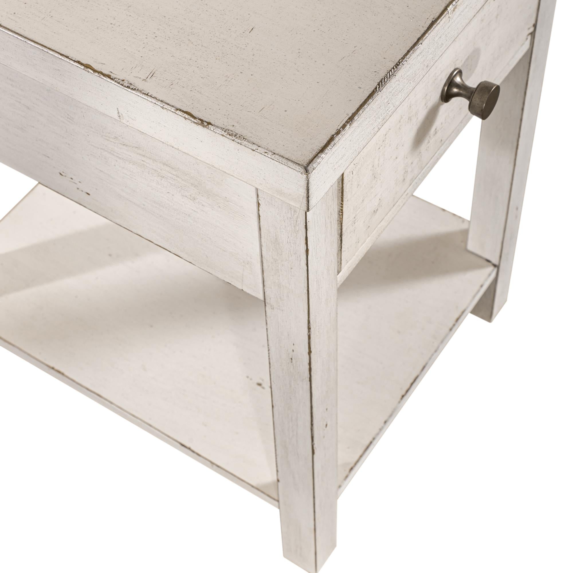  Liberty Furniture Industries Inc. Modern Farmhouse 406W-OT1023 Drawer Chair Side Table IMAGE 7