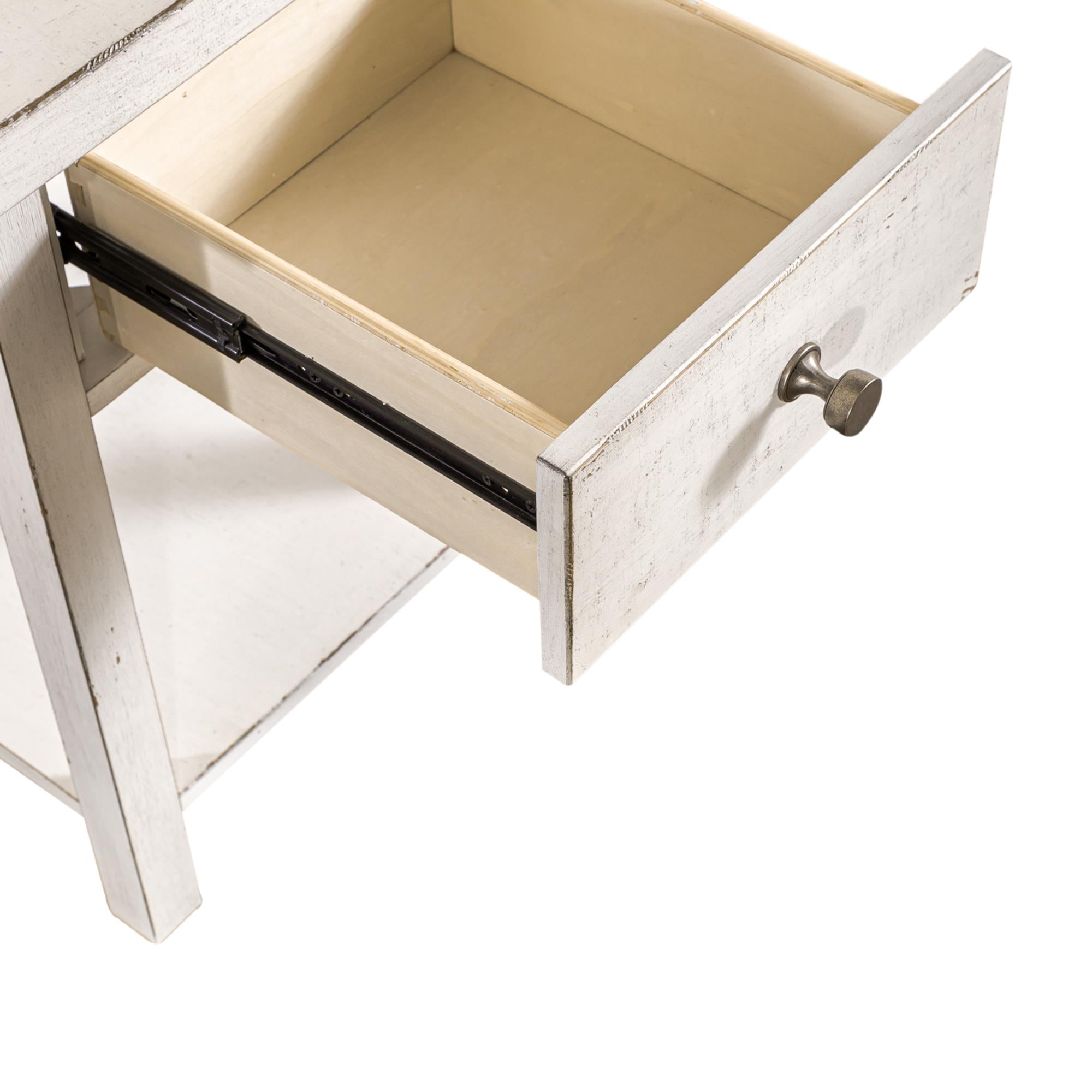  Liberty Furniture Industries Inc. Modern Farmhouse 406W-OT1023 Drawer Chair Side Table IMAGE 8