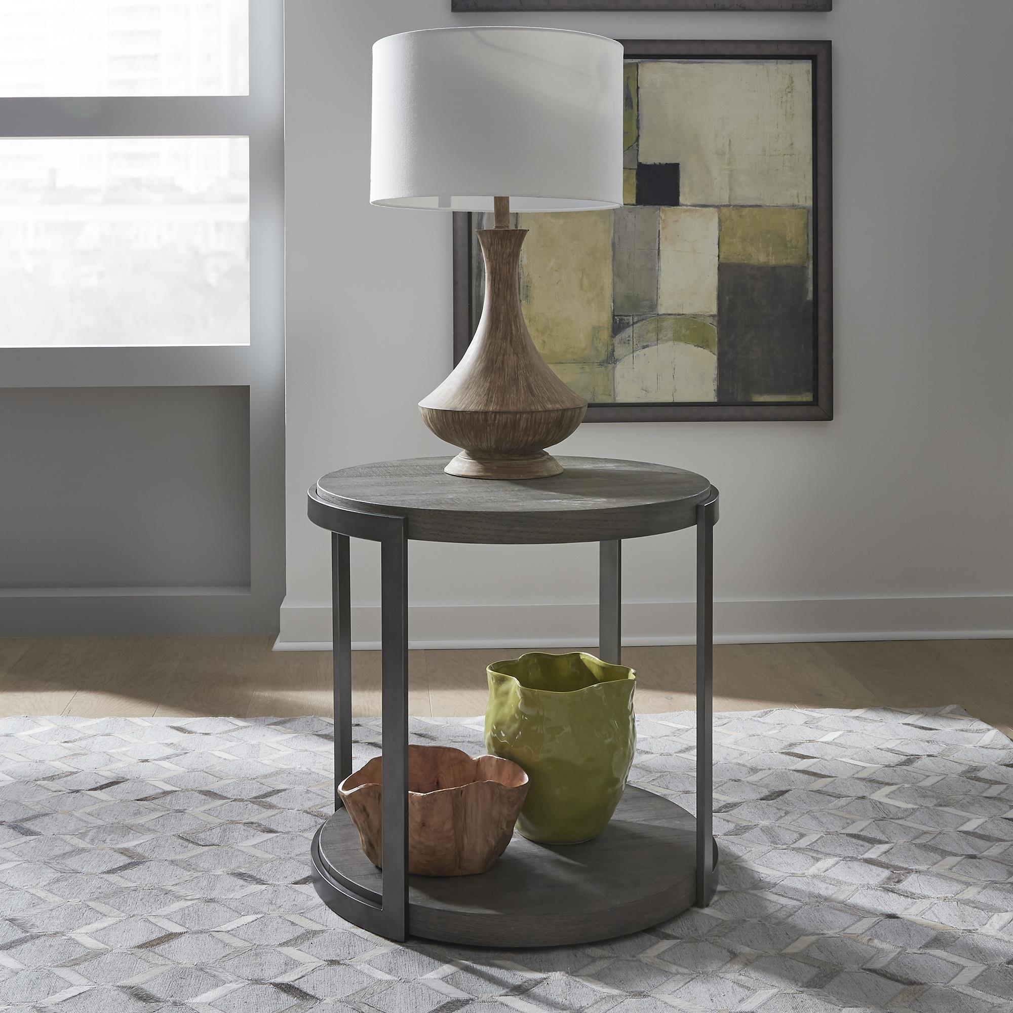  Liberty Furniture Industries Inc. Modern View 960-OT1020 Round End Table IMAGE 1