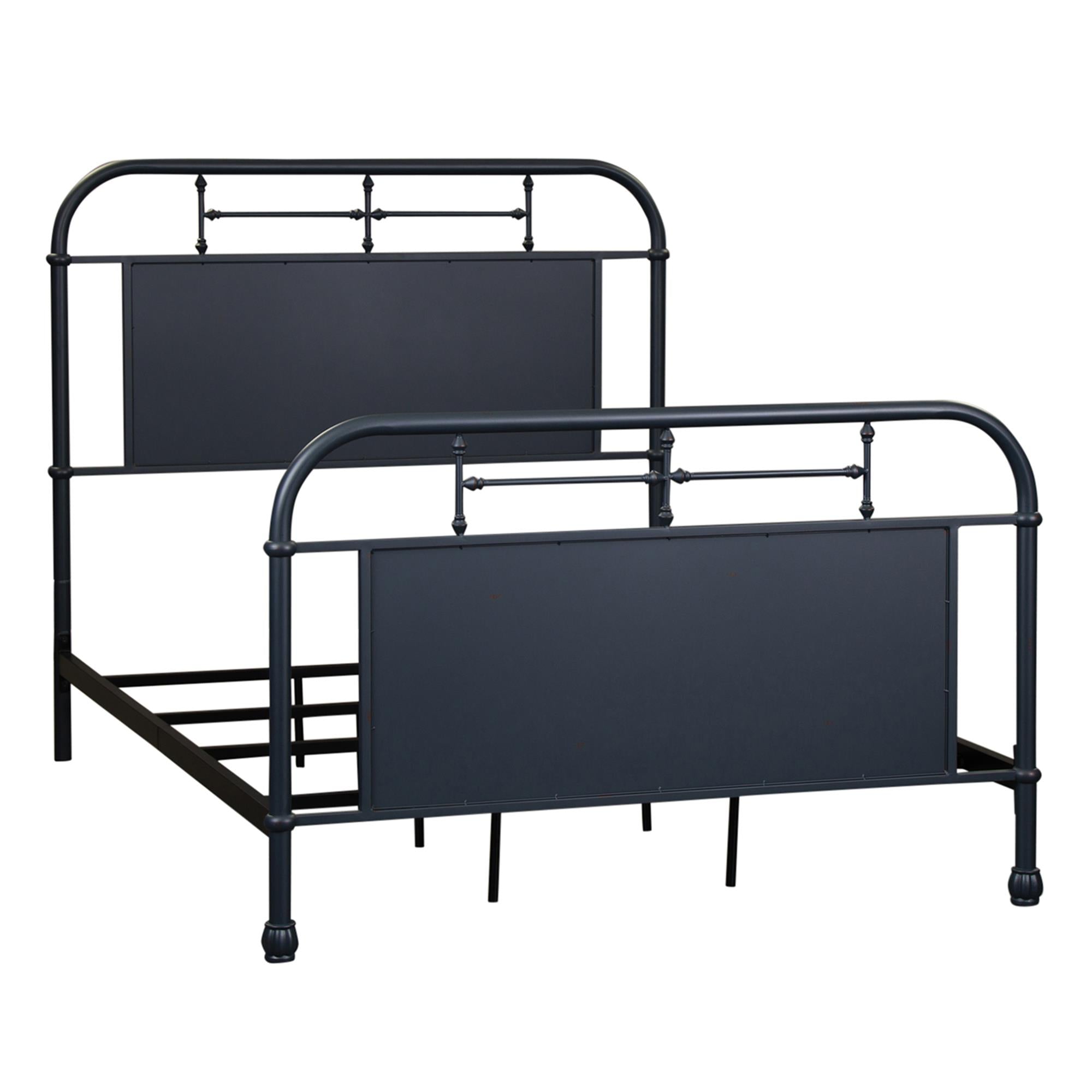  Size_Full --  Vintage 179-BR17HFR-N Full Metal Bed - Navy IMAGE 1