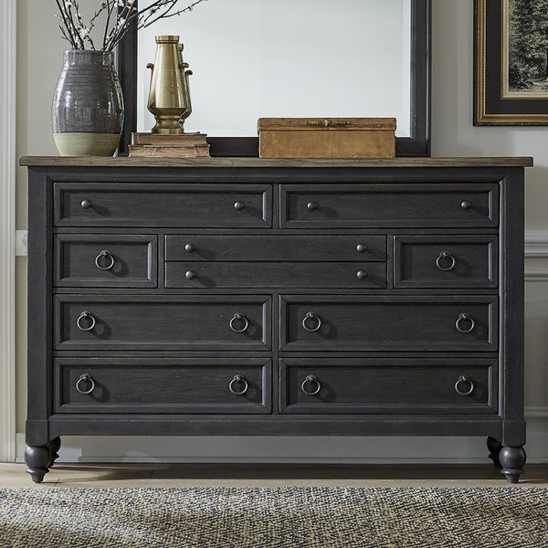 Liberty Furniture Industries Inc. Americana Farmhouse 615-BR31-B 9-Drawer Dresser - Black