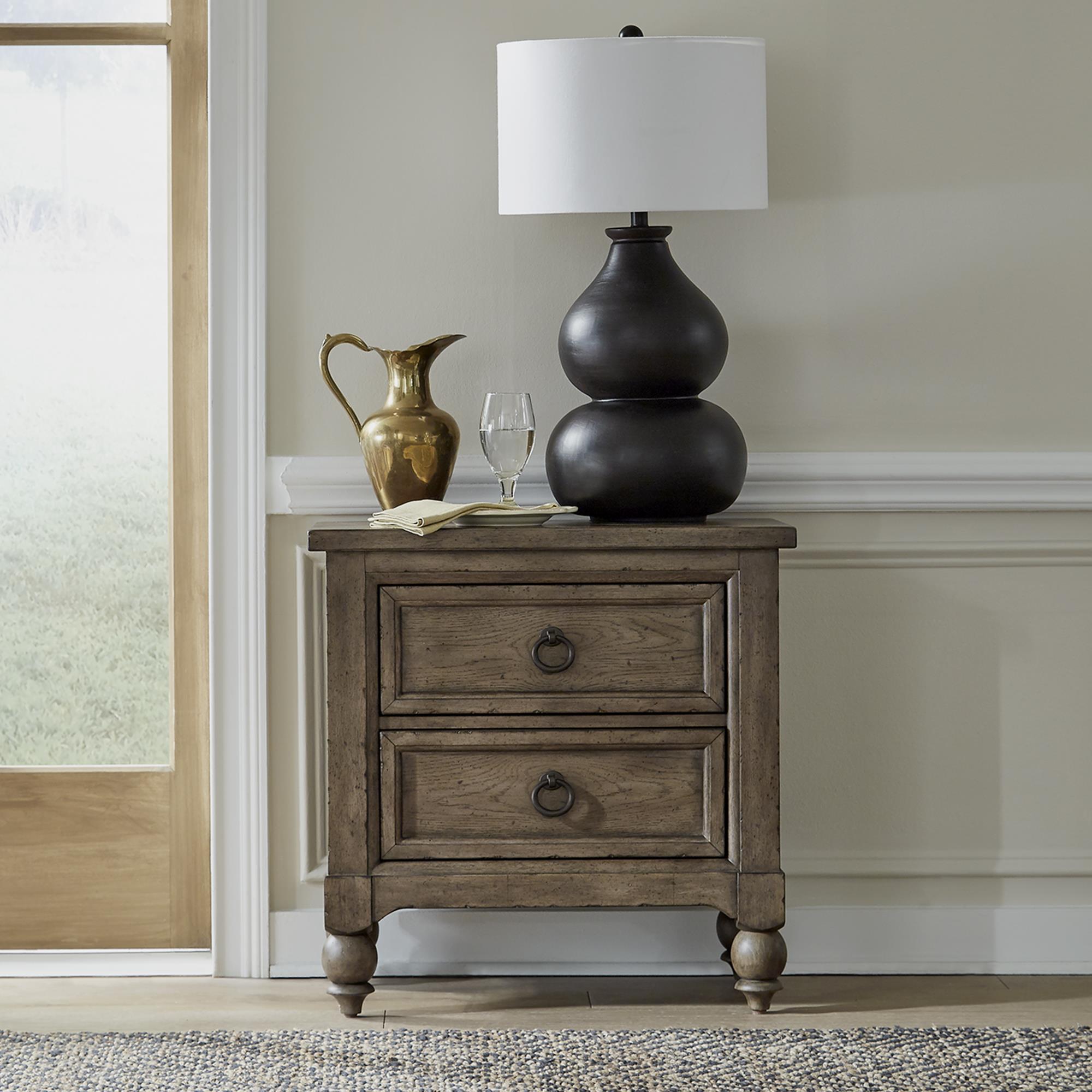  Liberty Furniture Industries Inc. Americana Farmhouse 615-BR61 2-Drawer Nightstand with Charging Station IMAGE 1