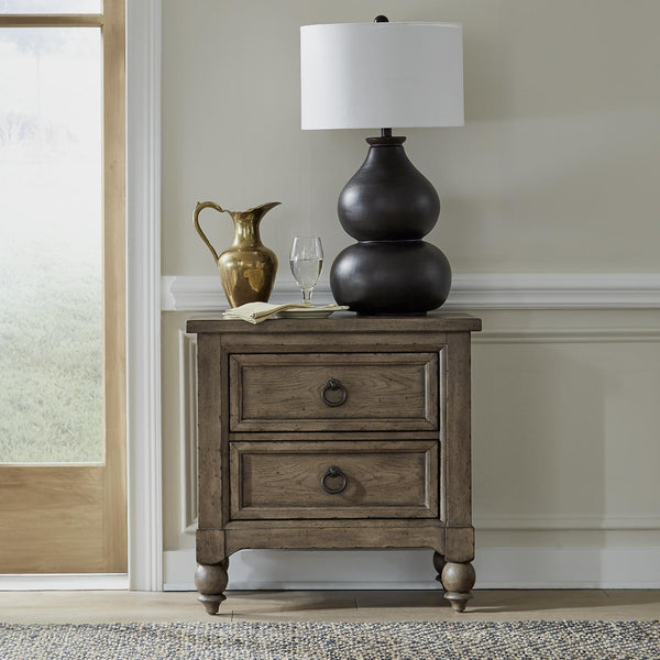 Liberty Furniture Industries Inc. Americana Farmhouse 615-BR61 2-Drawer Nightstand with Charging Station