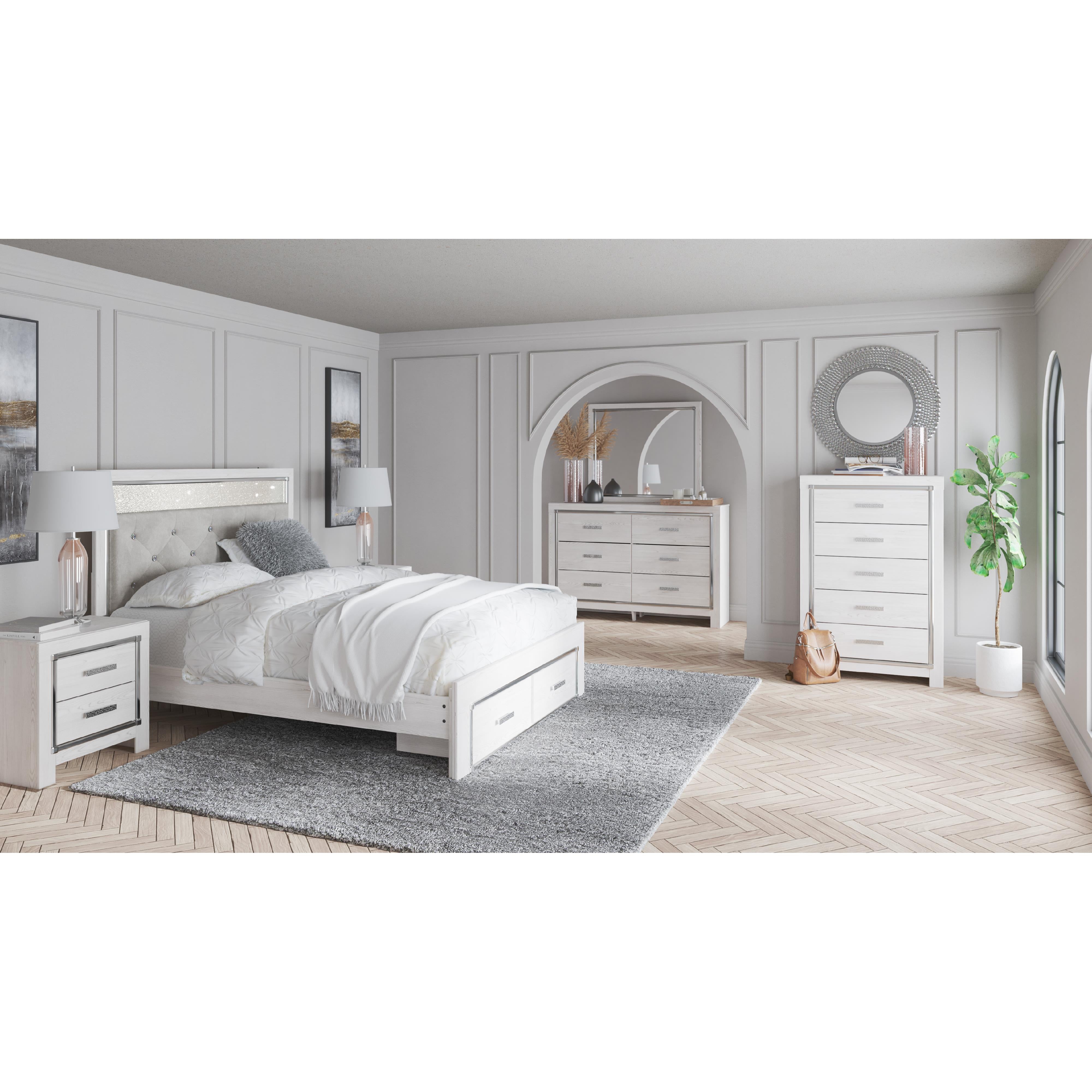  Size_Queen --  Signature Design by Ashley Altyra Upholstered Panel Bed with Storage IMAGE 5