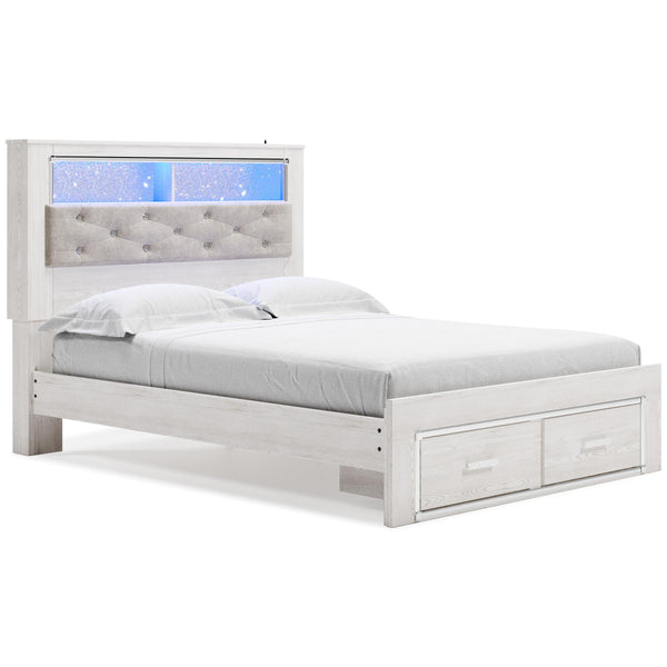 Signature Design by Ashley Altyra Upholstered Bookcase Bed with Storage