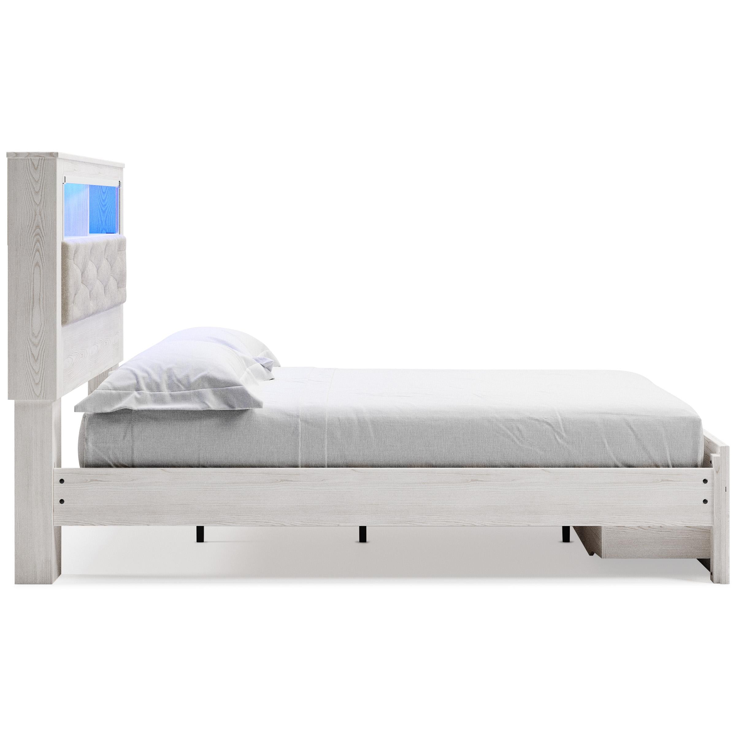  Size_Queen --  Signature Design by Ashley Altyra Upholstered Bookcase Bed with Storage IMAGE 3