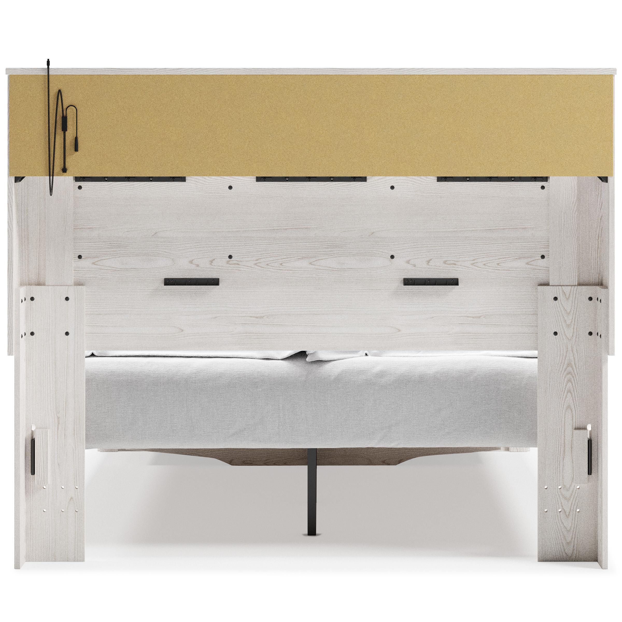  Size_Queen --  Signature Design by Ashley Altyra Upholstered Bookcase Bed with Storage IMAGE 4