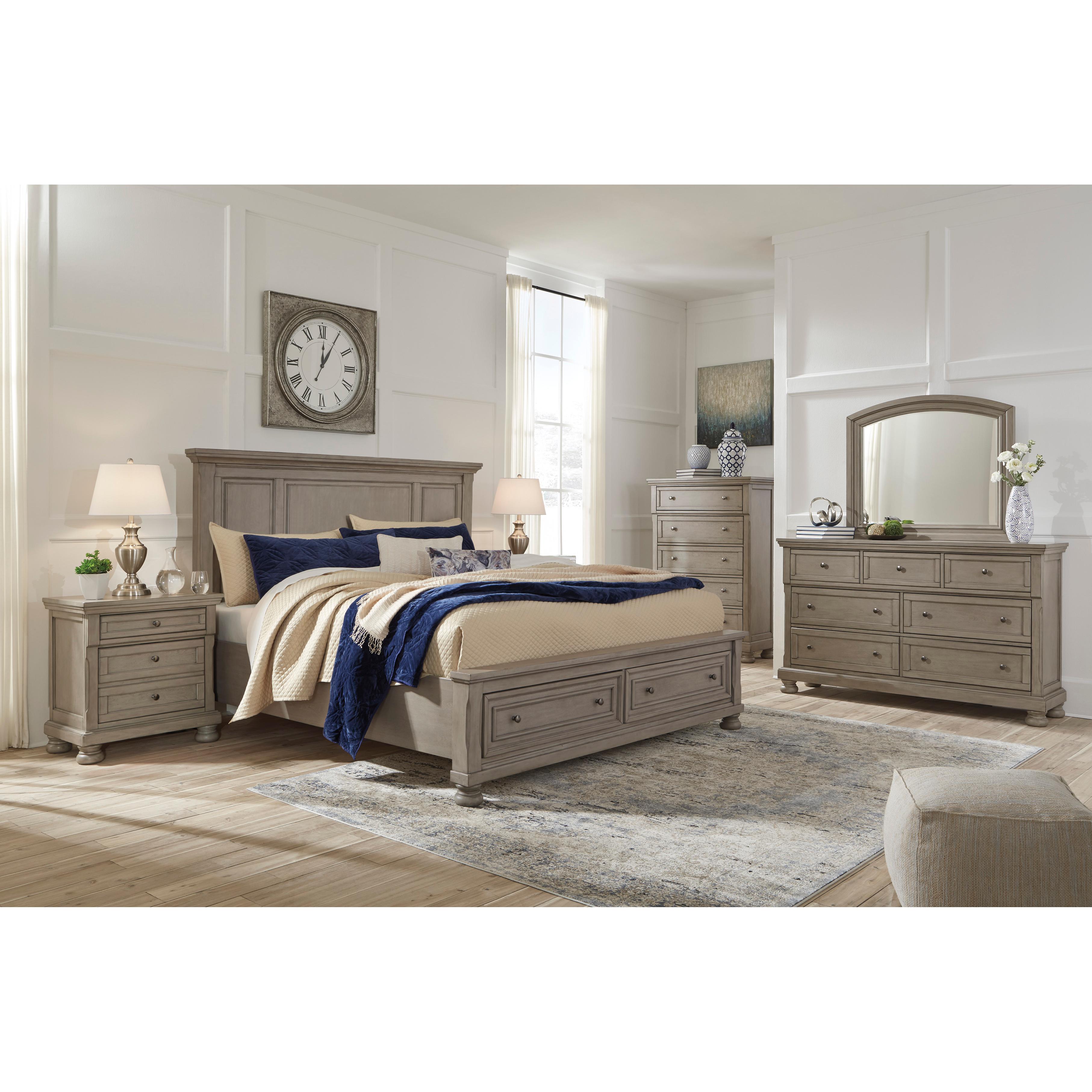  Size_Queen --  Signature Design by Ashley Lettner Panel Bed with Storage IMAGE 4