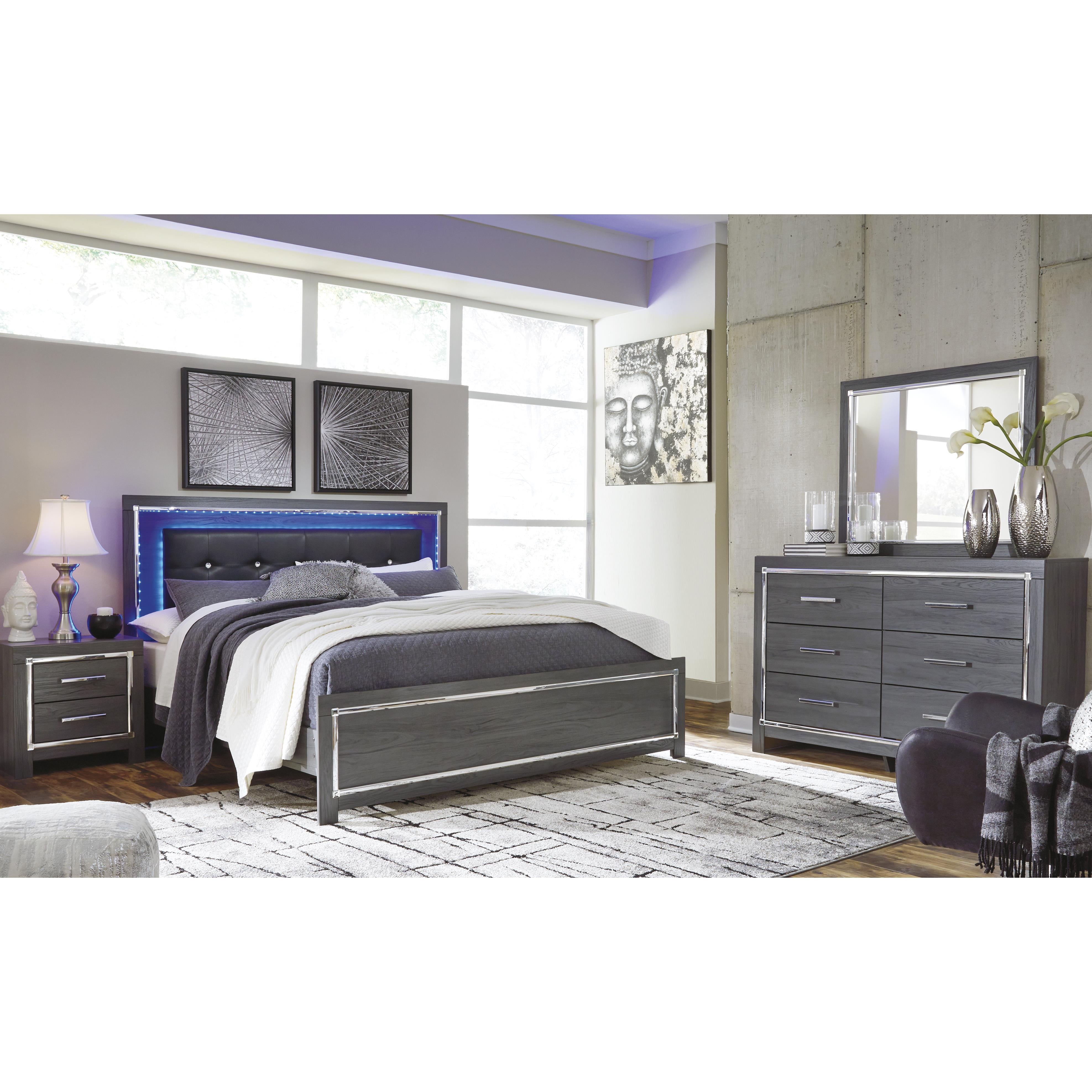  Size_King --  Lodanna B214B15 King Panel Bed IMAGE 3
