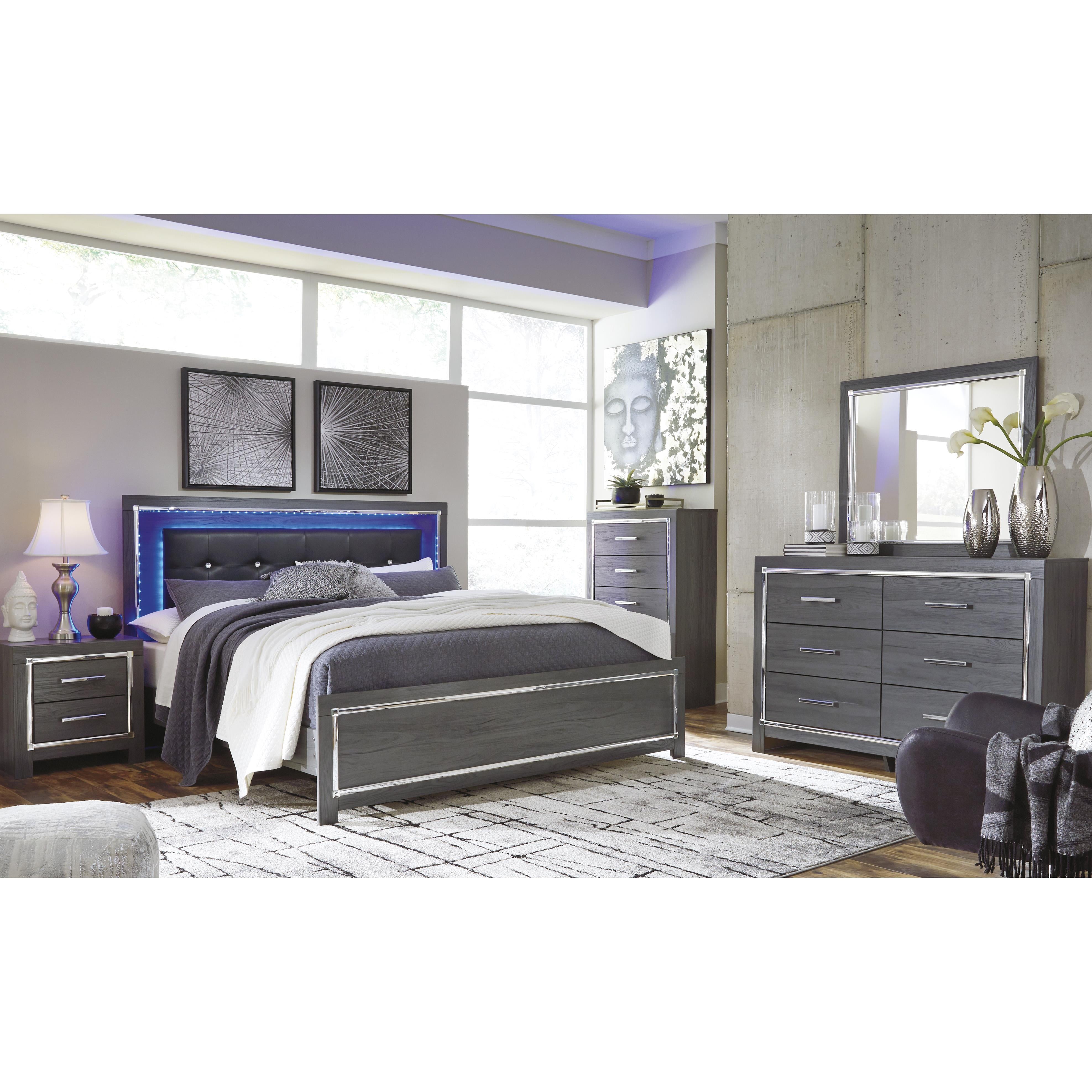  Size_King --  Lodanna B214B15 King Panel Bed IMAGE 4