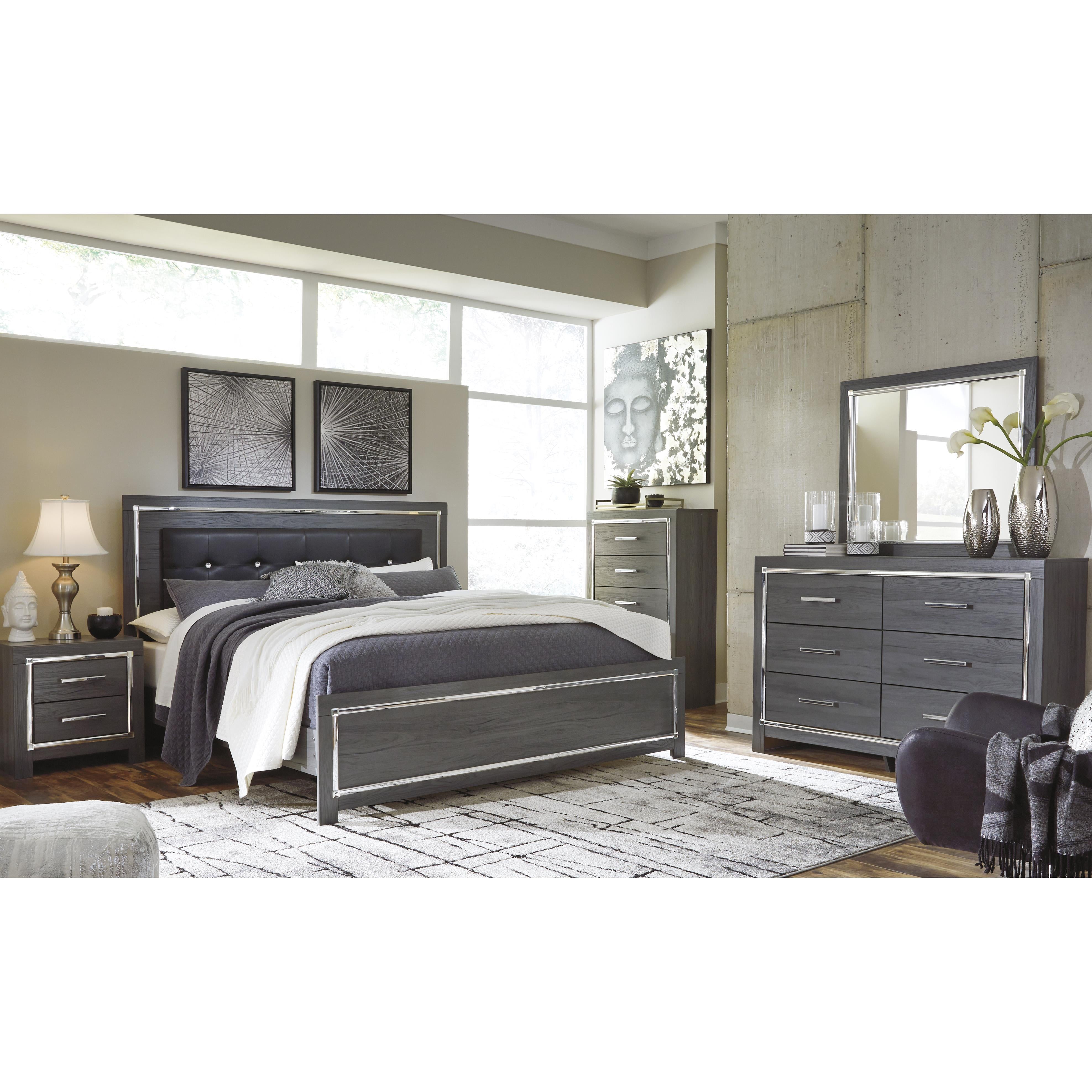  Size_King --  Lodanna B214B15 King Panel Bed IMAGE 5