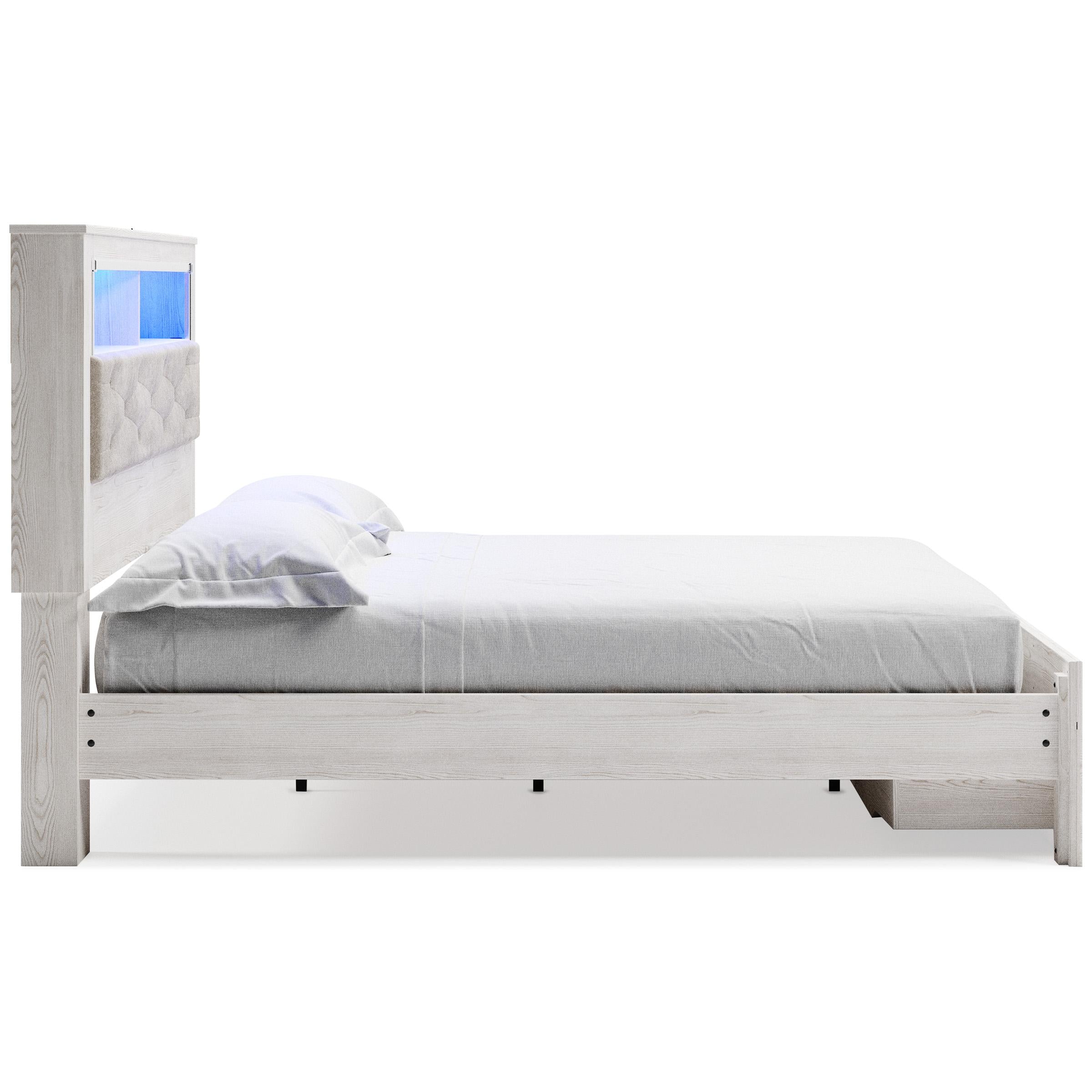  Size_King --  Altyra B2640B30 King Upholstered Bookcase Bed with Storage IMAGE 3