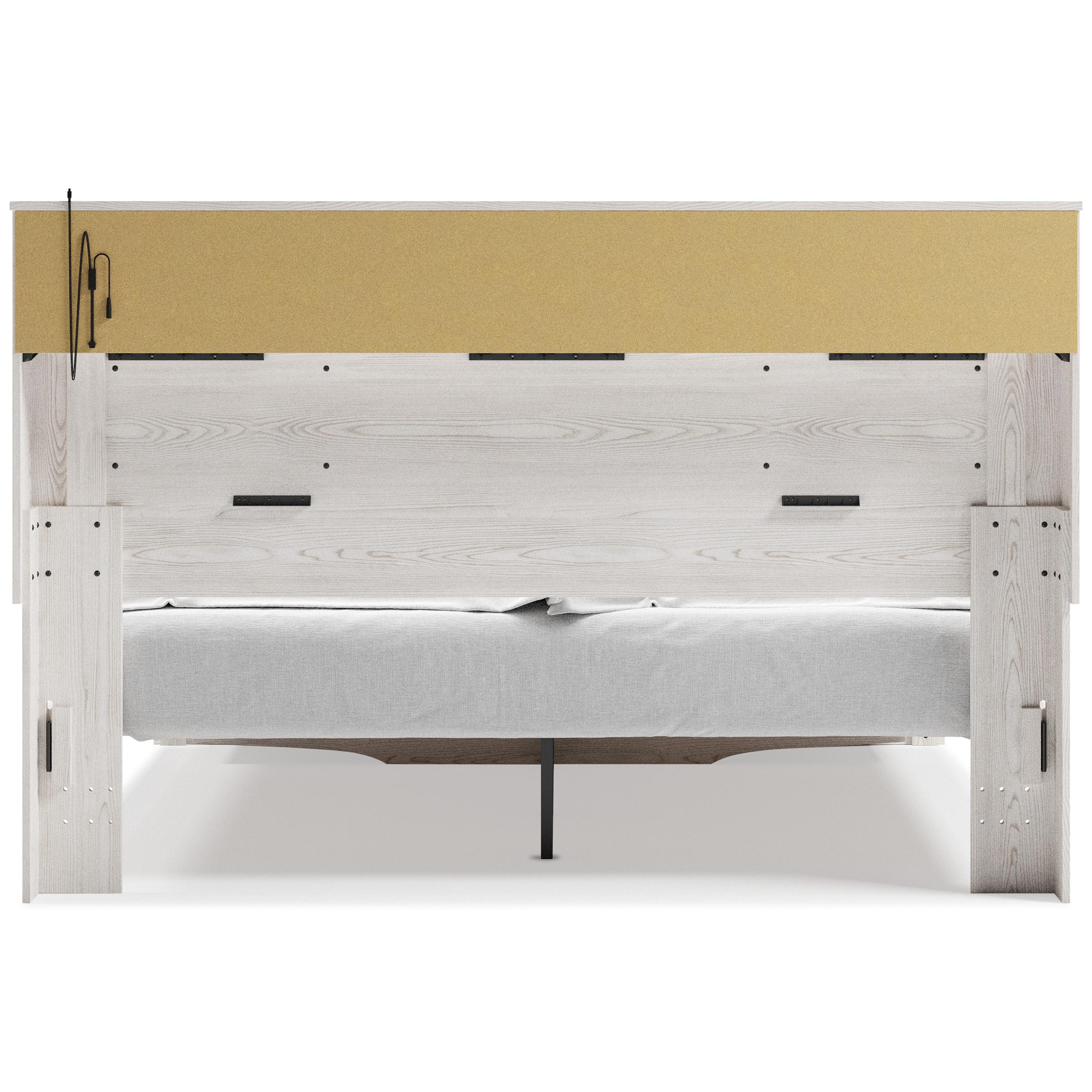 Size_King --  Altyra B2640B30 King Upholstered Bookcase Bed with Storage IMAGE 4