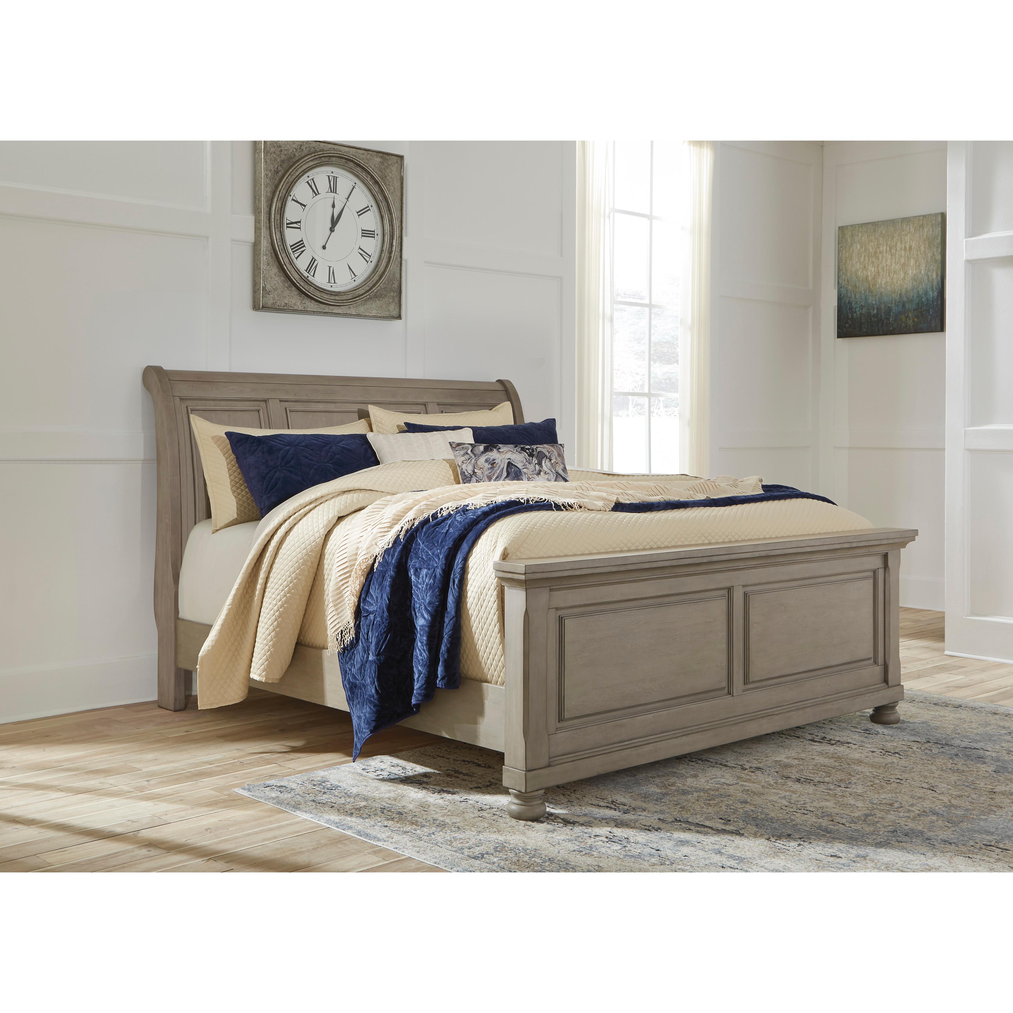  Size_King --  Lettner B733B34 King Sleigh Bed IMAGE 2