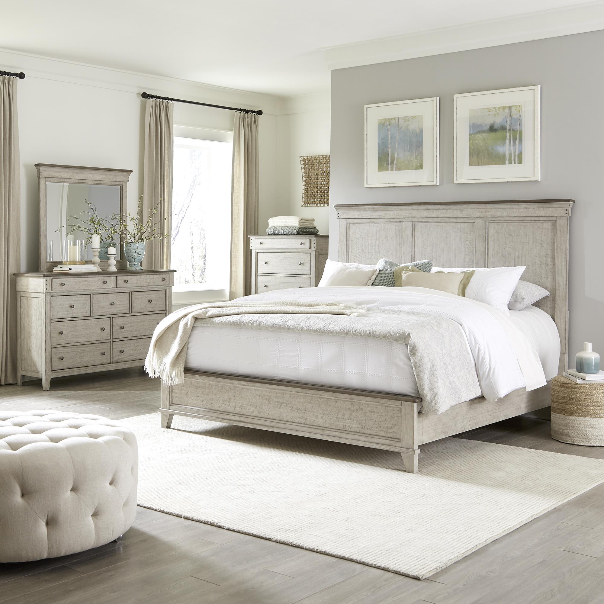  Size_Queen --  Liberty Furniture Industries Inc. Ivy Hollow Panel Bed IMAGE 3