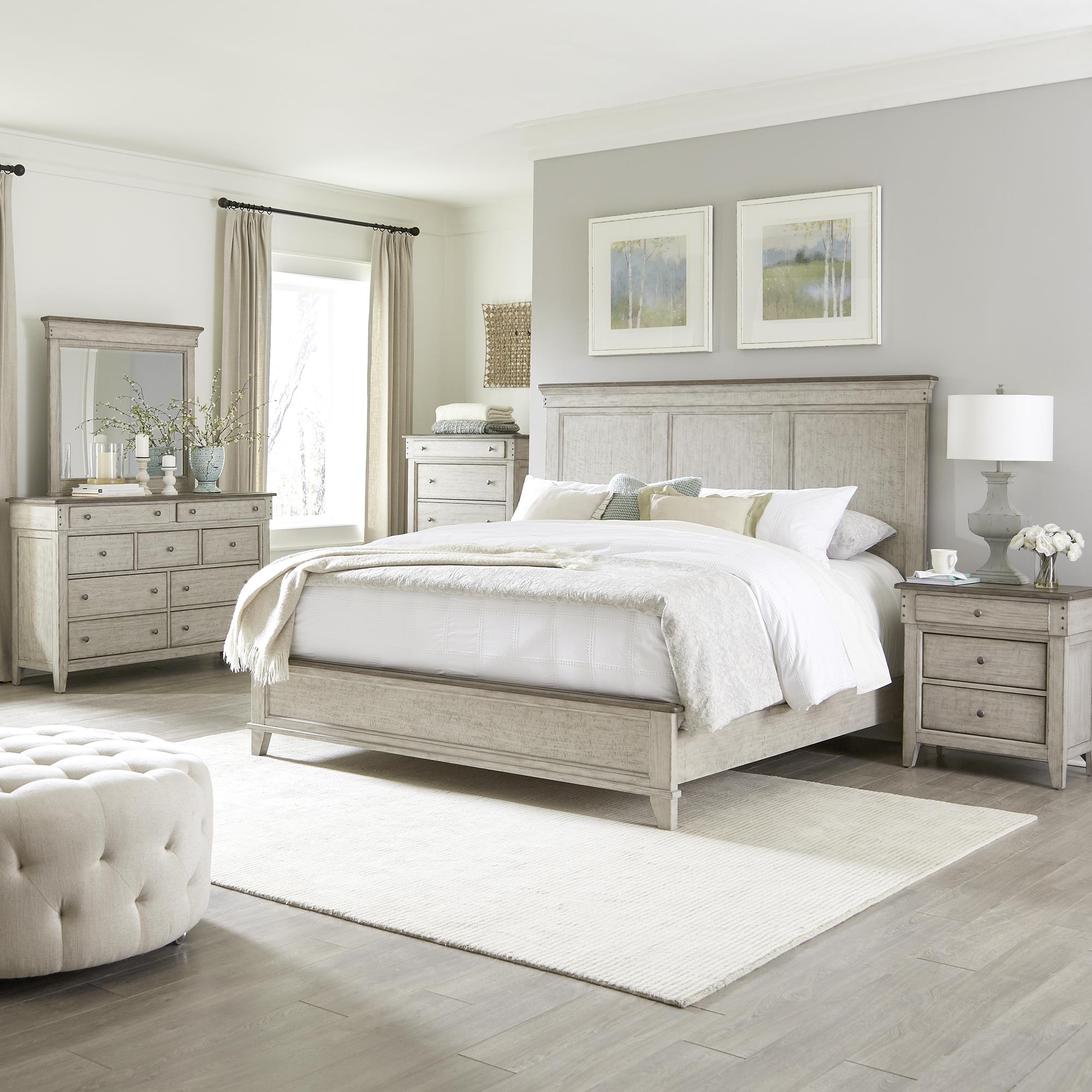  Size_Queen --  Liberty Furniture Industries Inc. Ivy Hollow Panel Bed IMAGE 4