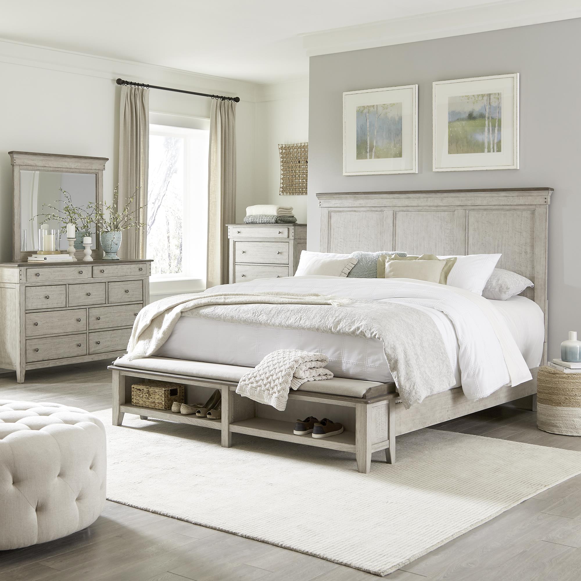  Size_Queen --  Liberty Furniture Industries Inc. Ivy Hollow Panel Bed with Storage IMAGE 3