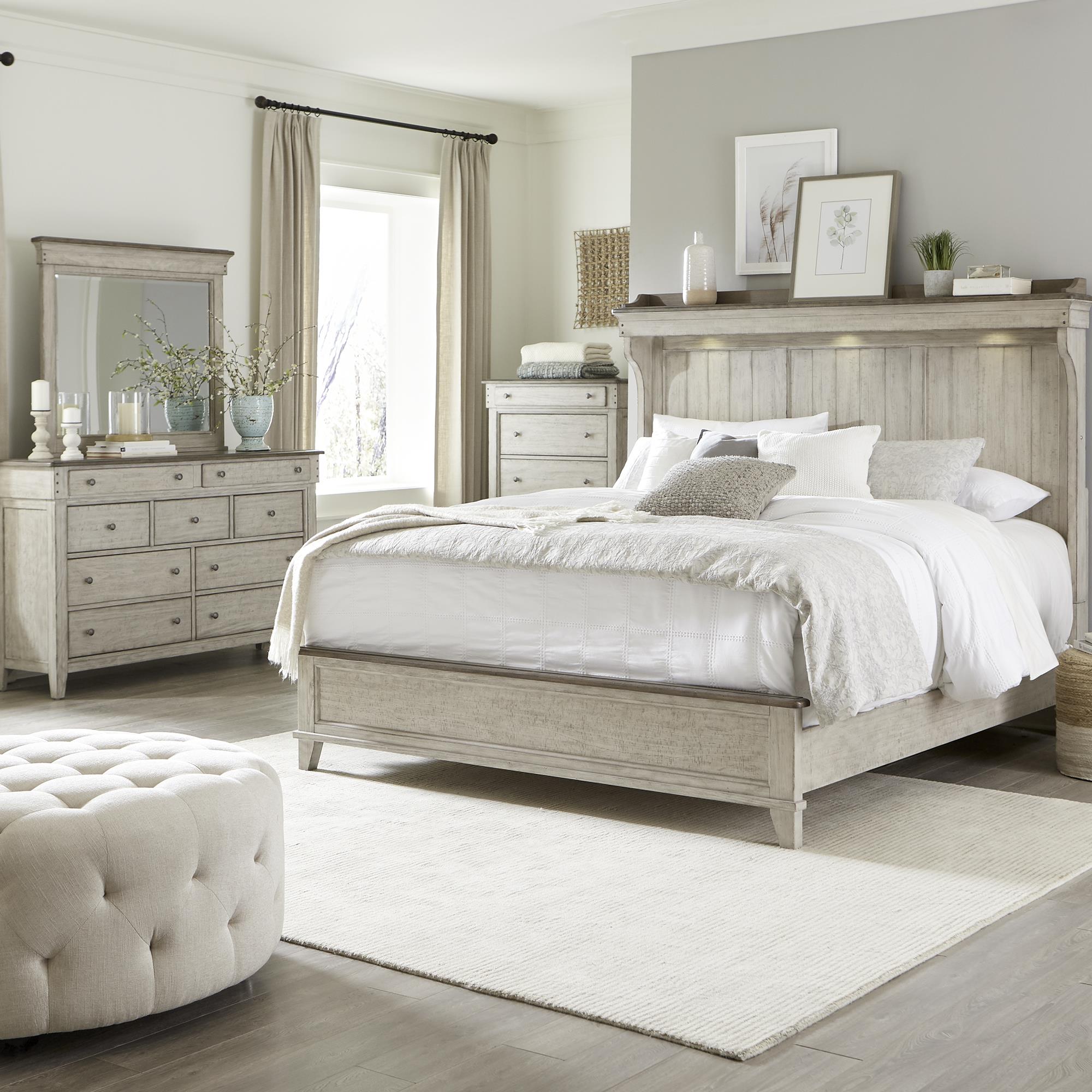  Size_Queen --  Liberty Furniture Industries Inc. Ivy Hollow Panel Bed IMAGE 3