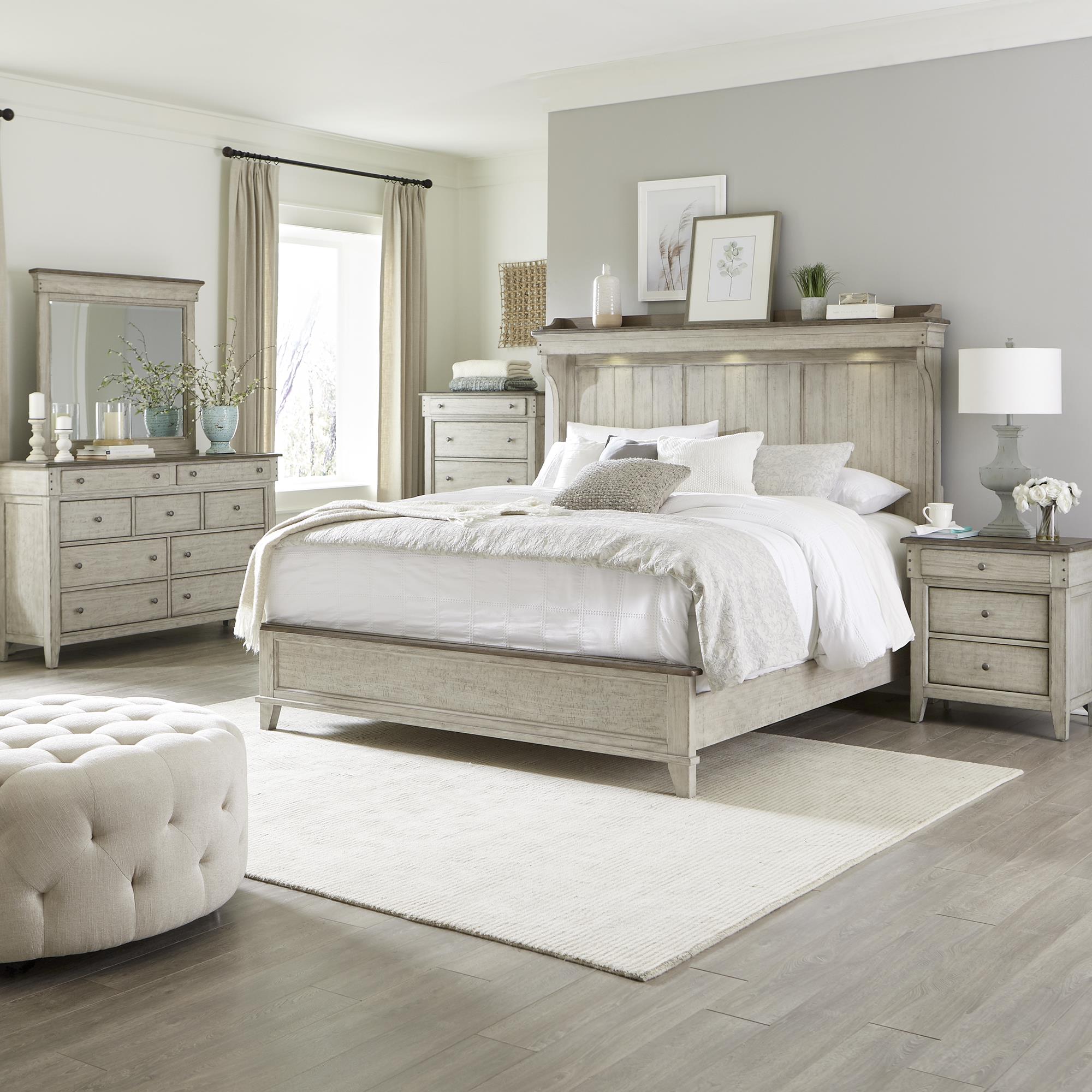  Size_Queen --  Liberty Furniture Industries Inc. Ivy Hollow Panel Bed IMAGE 4