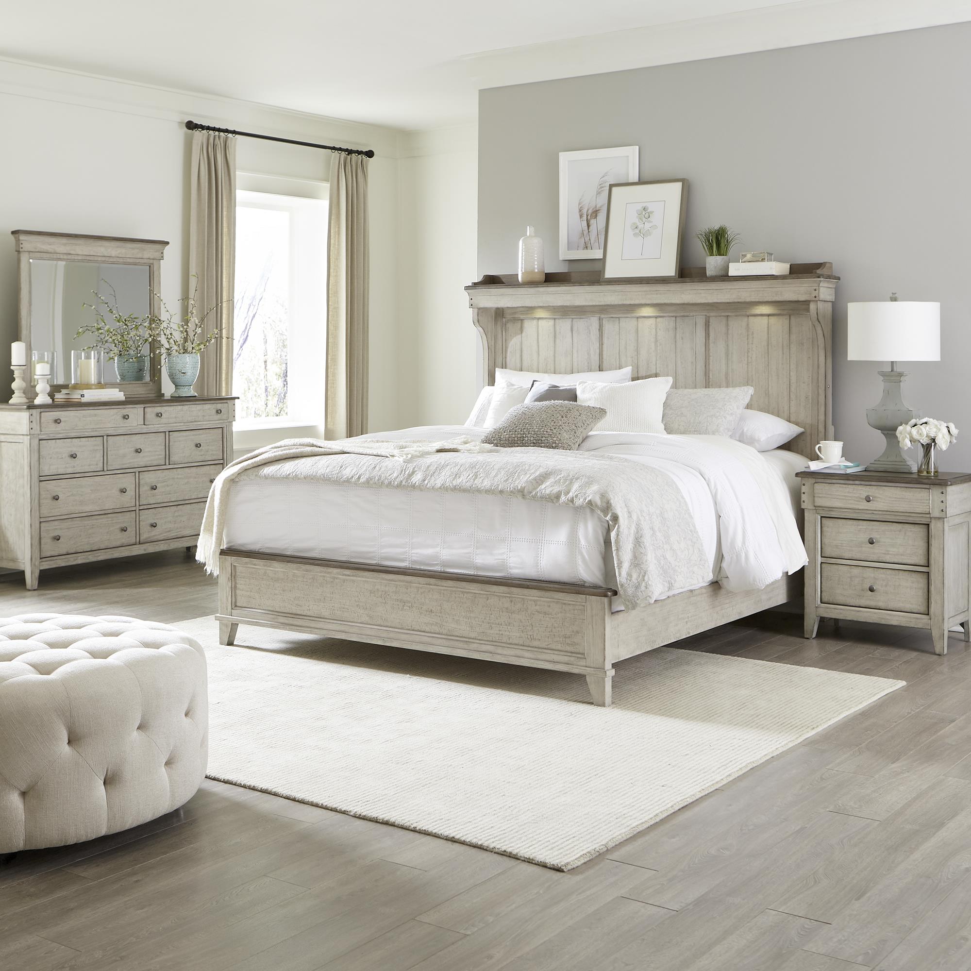  Size_Queen --  Liberty Furniture Industries Inc. Ivy Hollow Panel Bed IMAGE 5