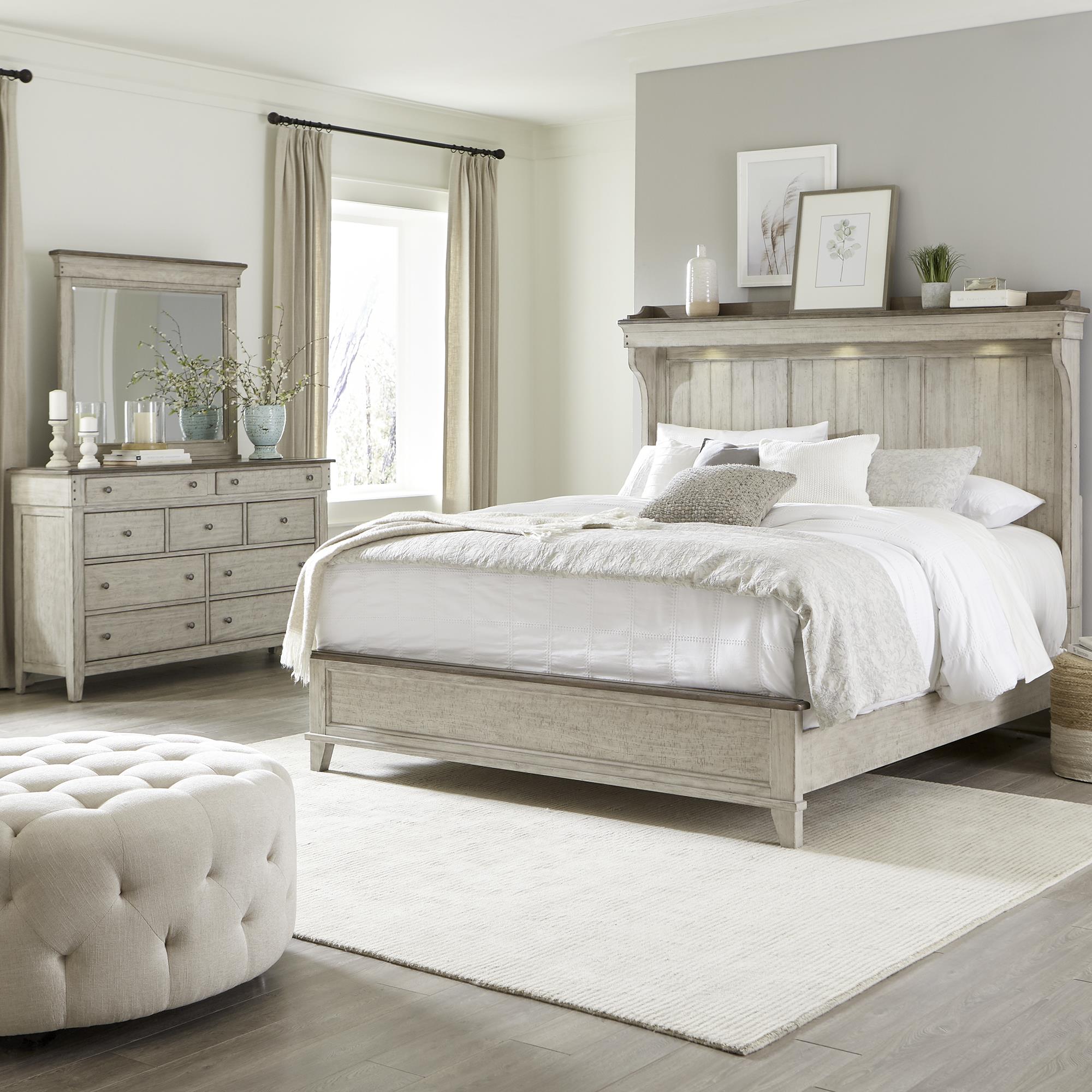  Size_King --  Ivy Hollow 457-BR-KMT King Mantle Bed IMAGE 2