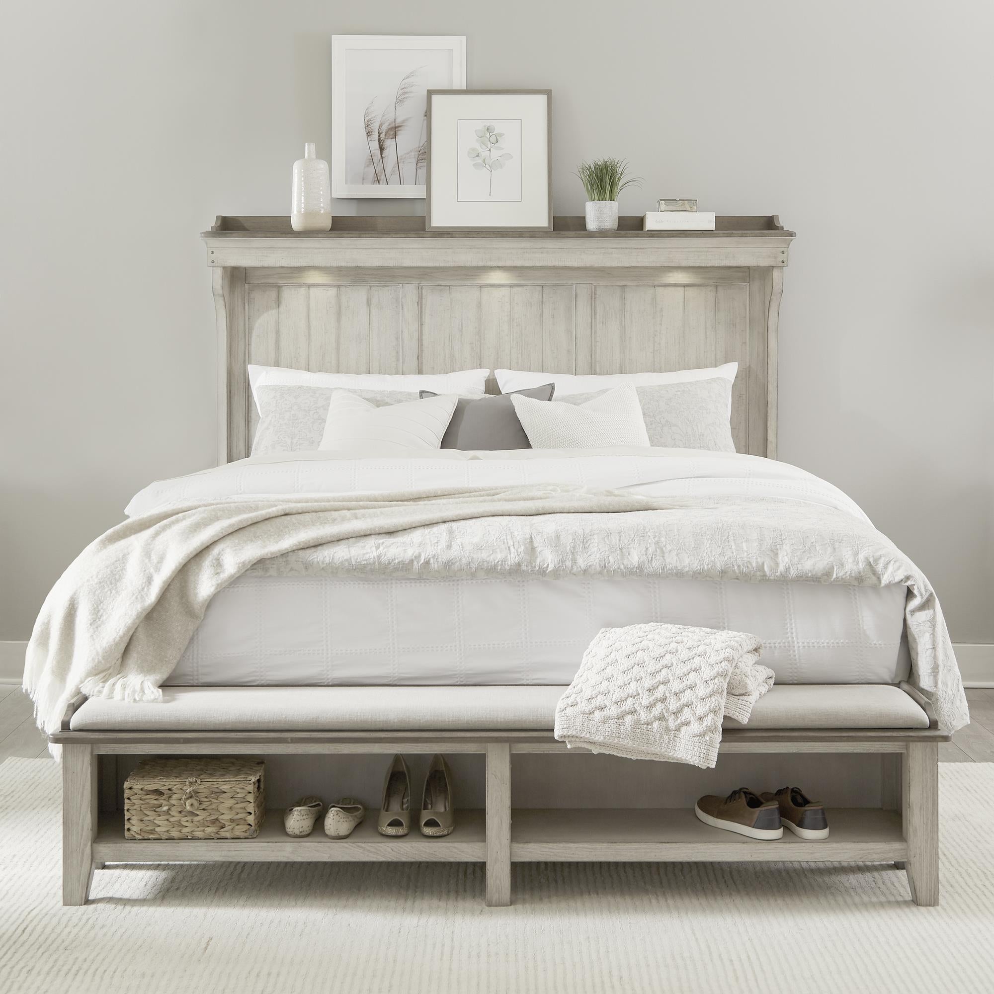  Size_King --  Ivy Hollow 457-BR-KMS King Mantle Storage Bed IMAGE 1