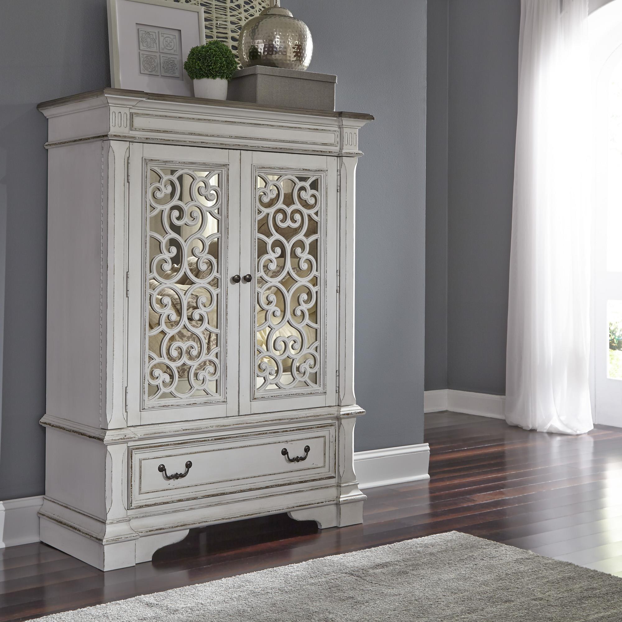  Liberty Furniture Industries Inc. Abbey Park 520-BR42 Mirrored Door Chest IMAGE 1
