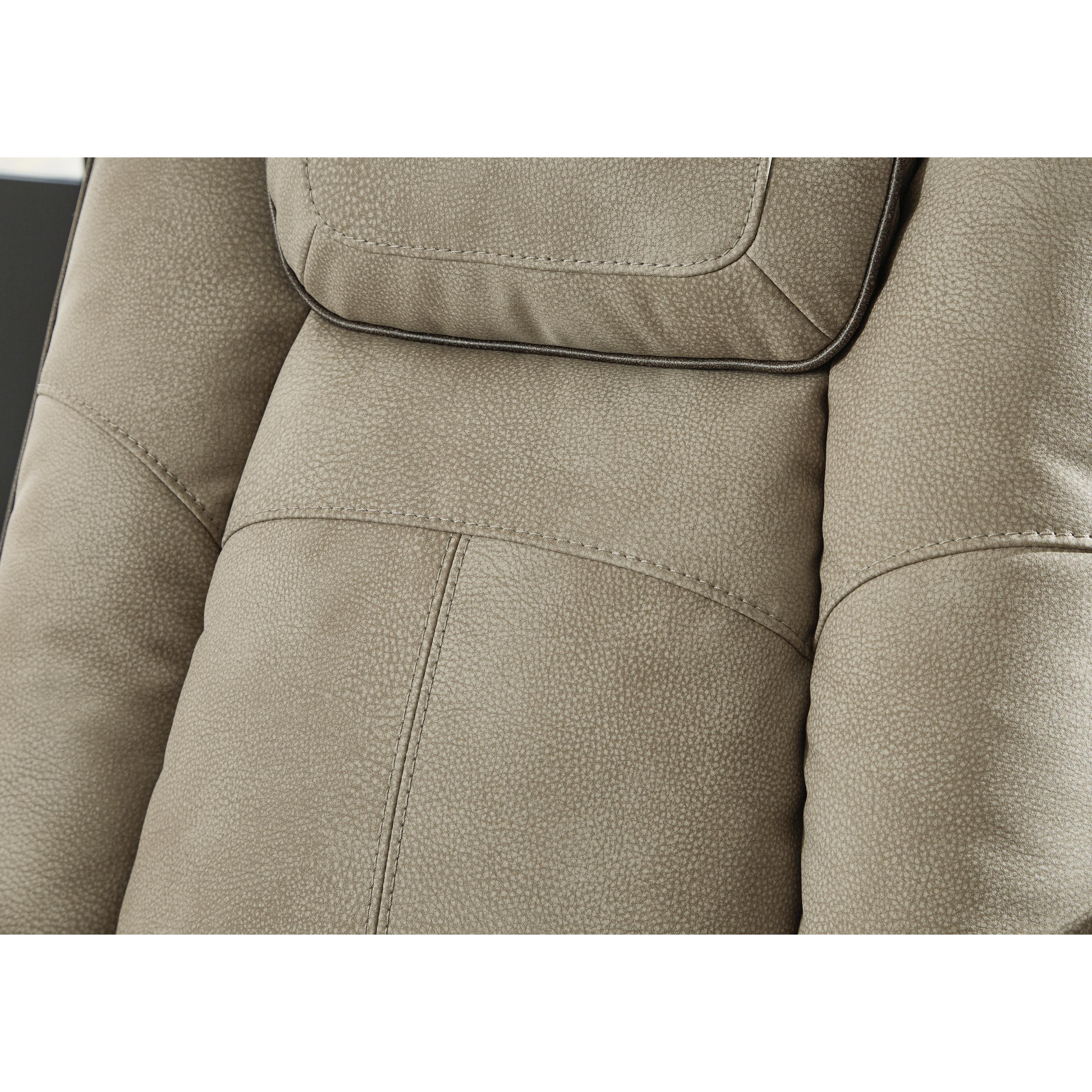  Manufacturer Color_Sand --  Signature Design by Ashley Next Gen DuraPella Power Reclining Leather Look Loveseat with Console IMAGE 10