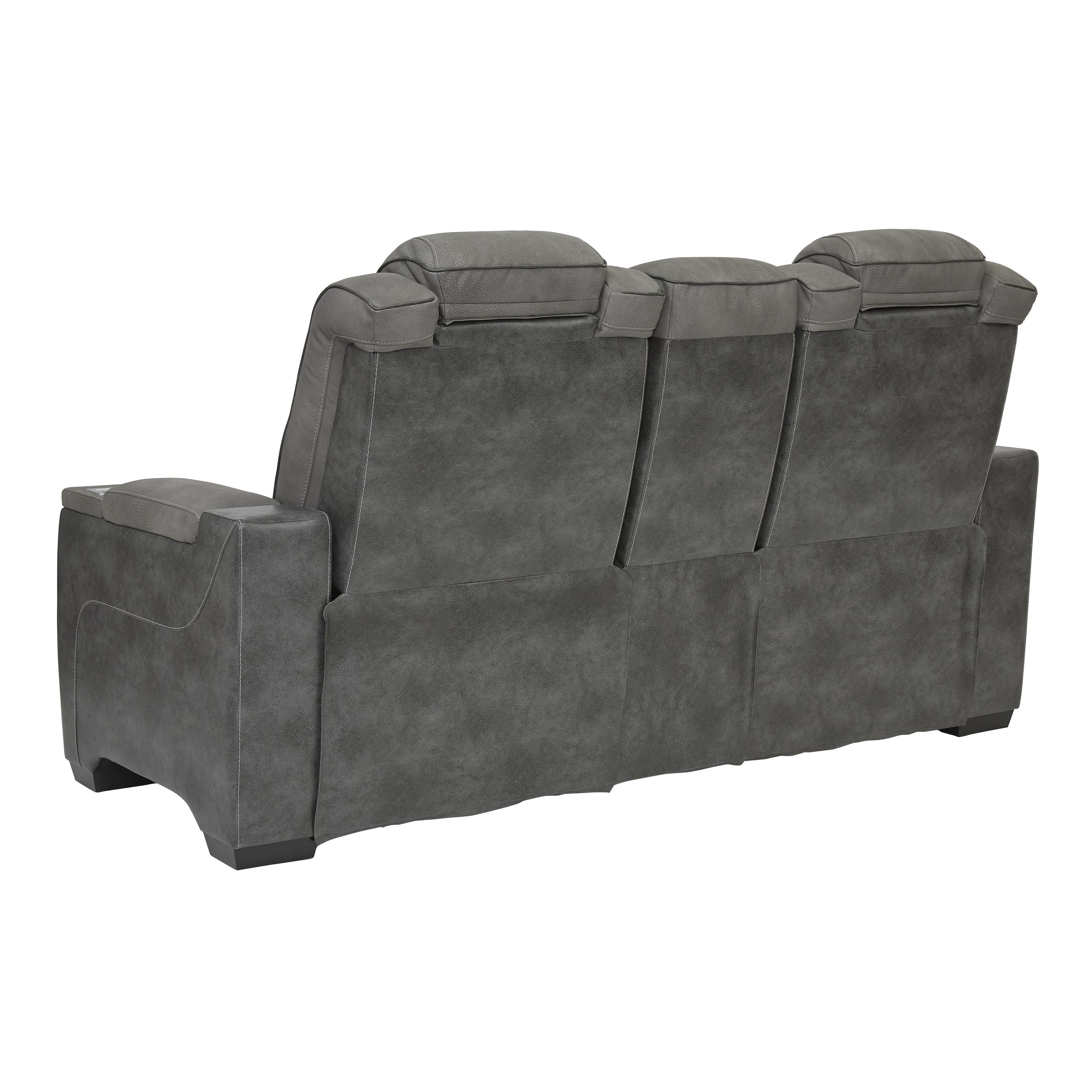  Manufacturer Color_Slate --  Next-Gen DuraPella 2200418 Power Reclining Loveseat with Console and Adjustable Headrest IMAGE 4