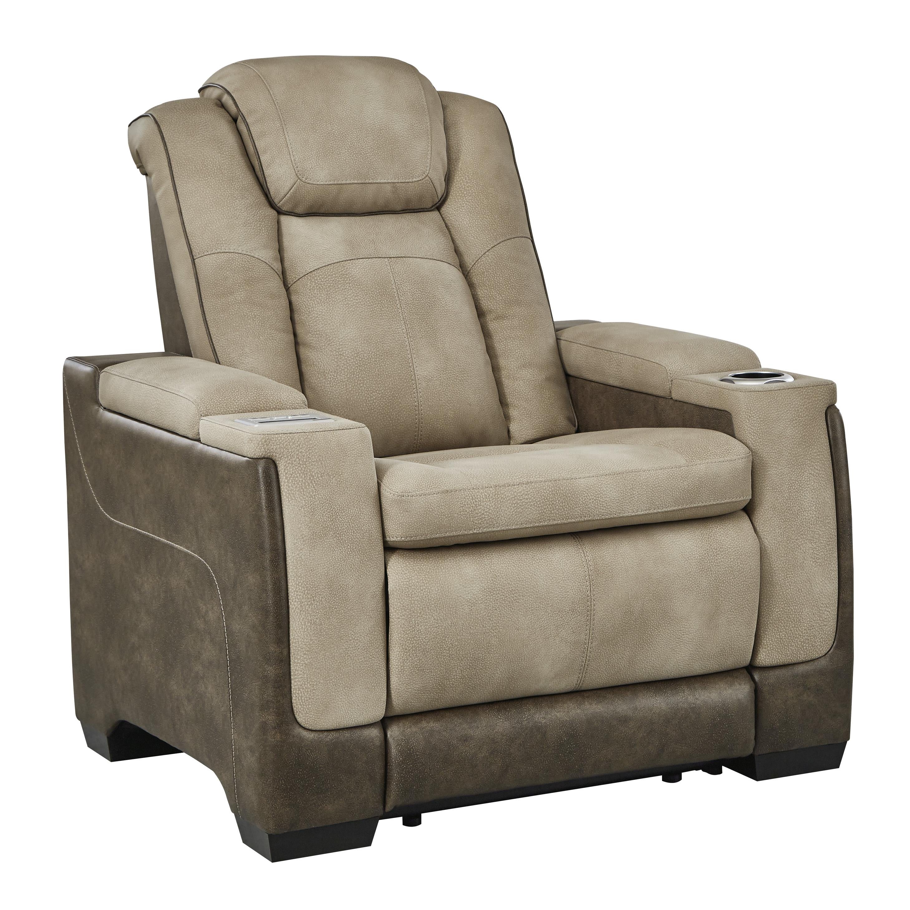  Manufacturer Color_Sand --  Signature Design by Ashley Next Gen DuraPella Power Leather Look Recliner IMAGE 1