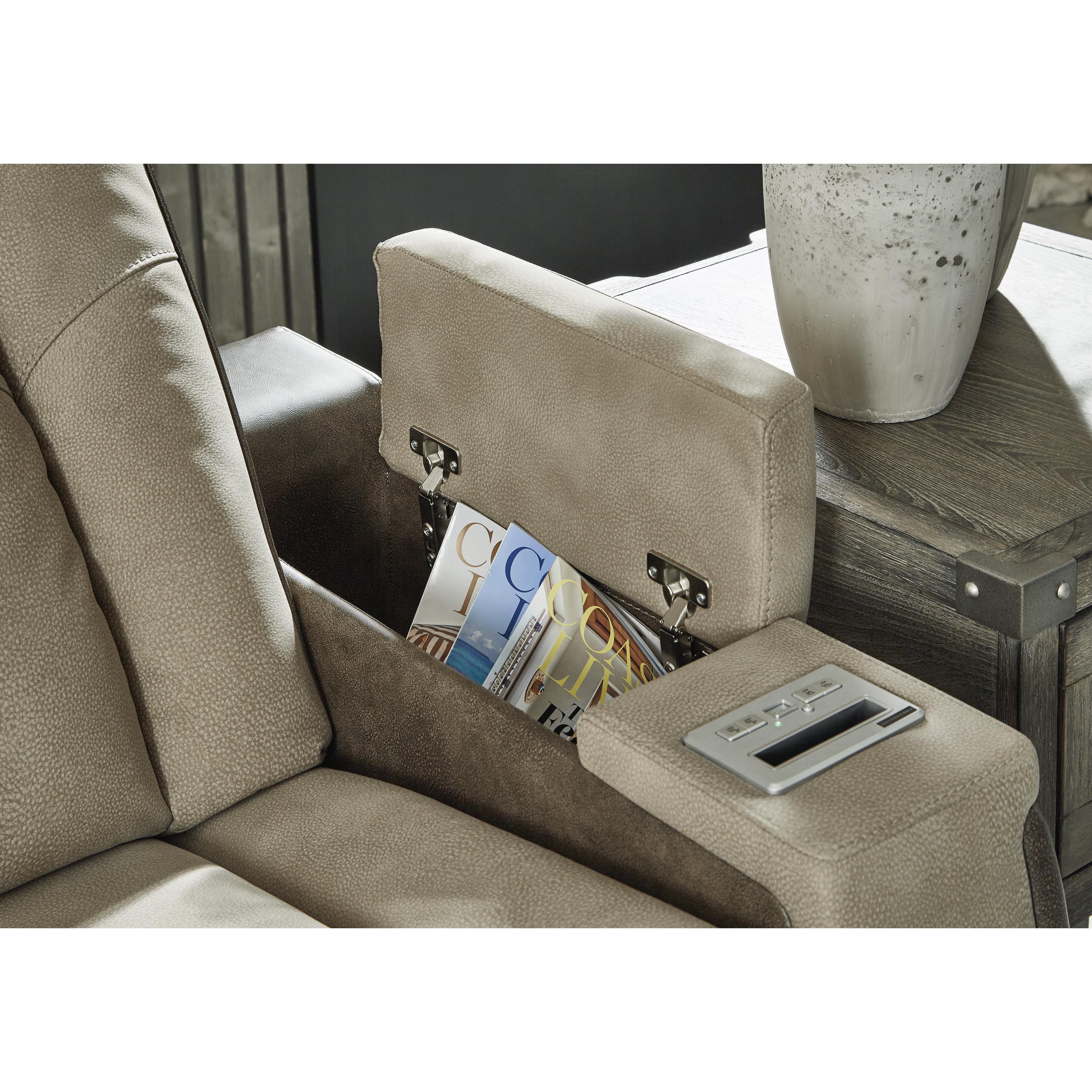  Manufacturer Color_Sand --  Signature Design by Ashley Next Gen DuraPella Power Leather Look Recliner IMAGE 11