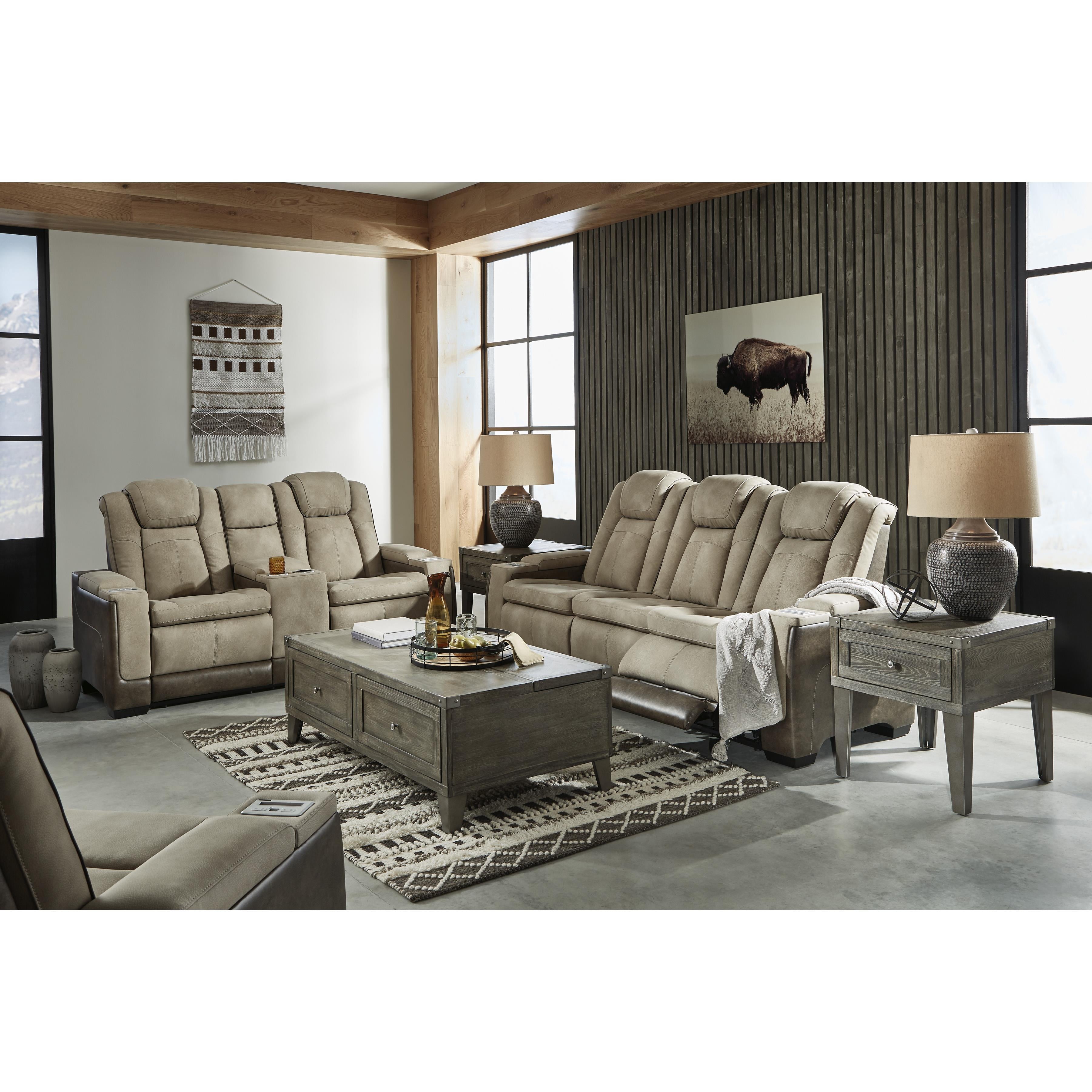  Manufacturer Color_Sand --  Signature Design by Ashley Next Gen DuraPella Power Leather Look Recliner IMAGE 13