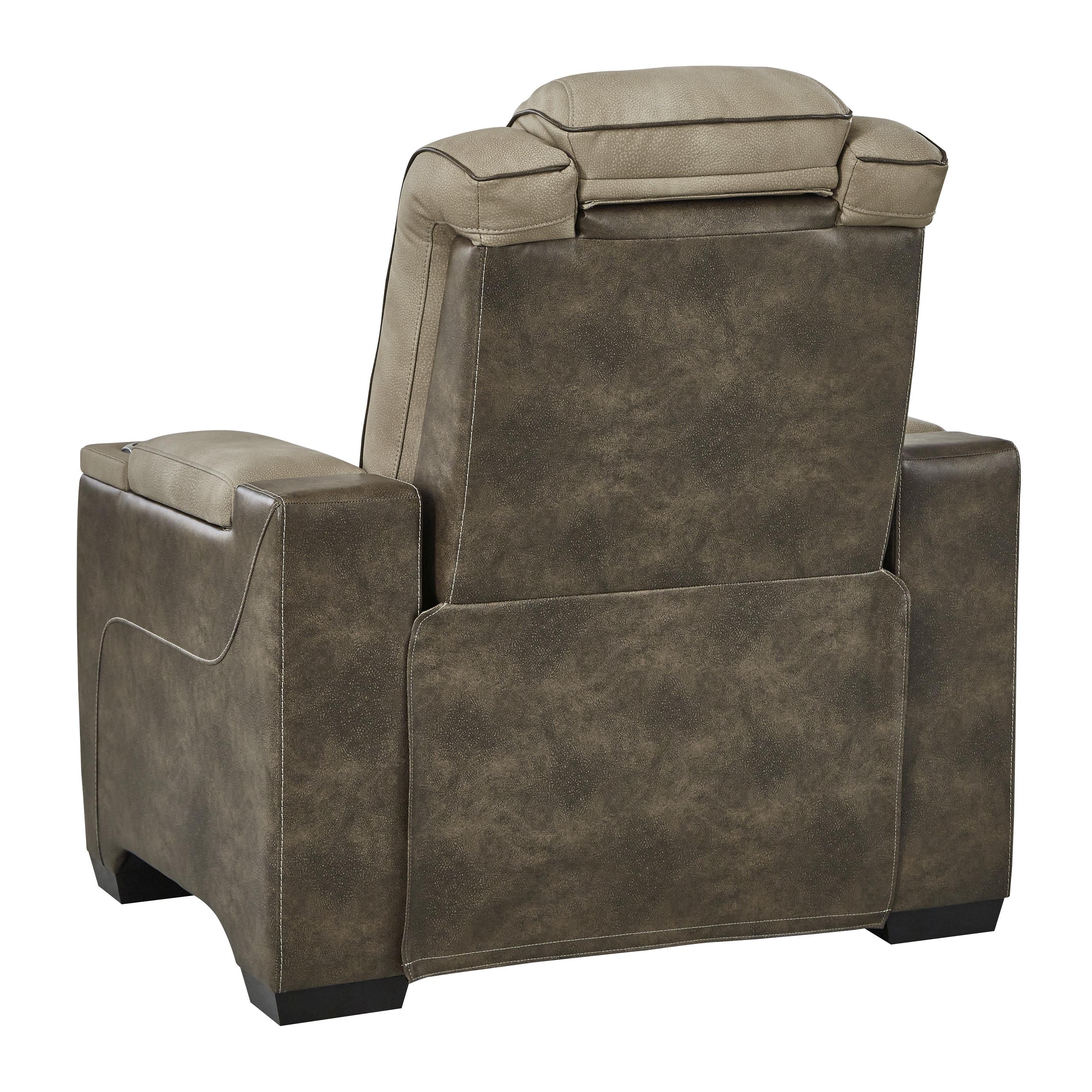  Manufacturer Color_Sand --  Signature Design by Ashley Next Gen DuraPella Power Leather Look Recliner IMAGE 4