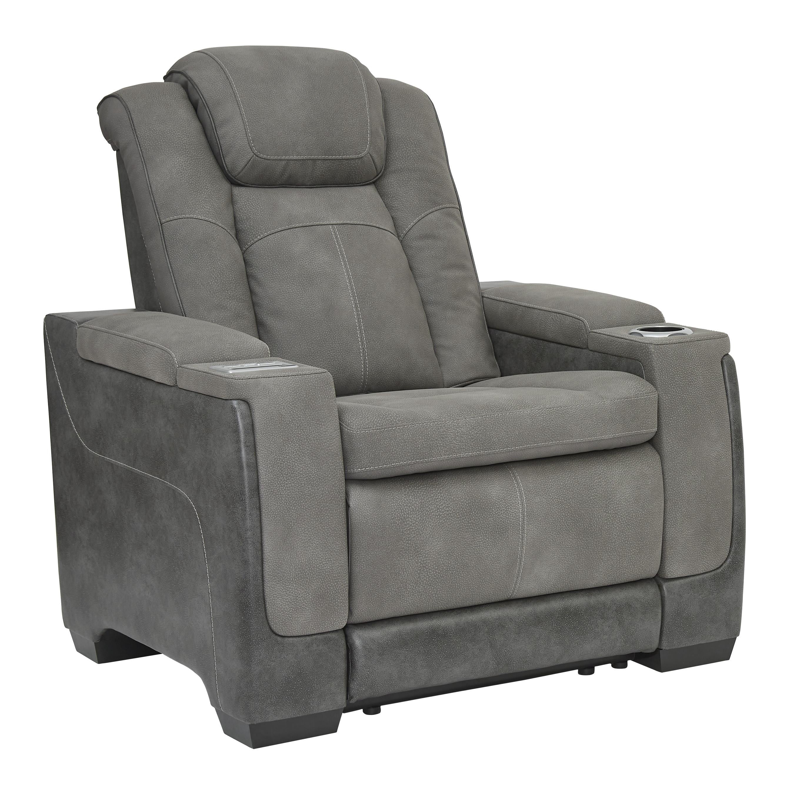  Manufacturer Color_Slate --  Next-Gen DuraPella 2200413 Power Recliner with Adjustable Headrest IMAGE 1
