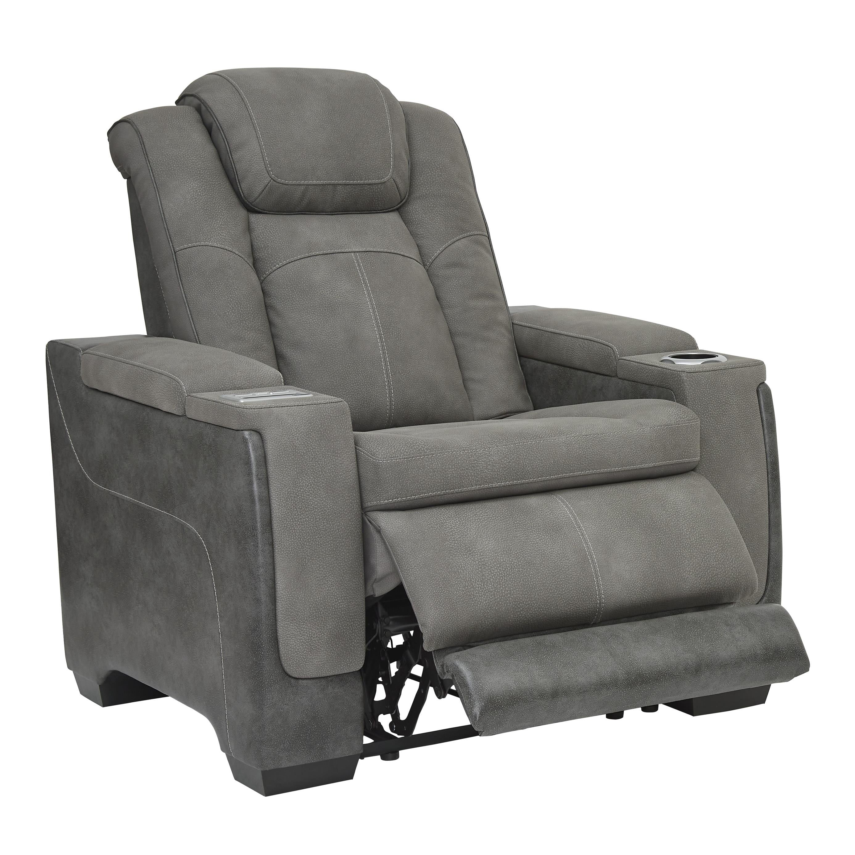  Manufacturer Color_Slate --  Next-Gen DuraPella 2200413 Power Recliner with Adjustable Headrest IMAGE 2