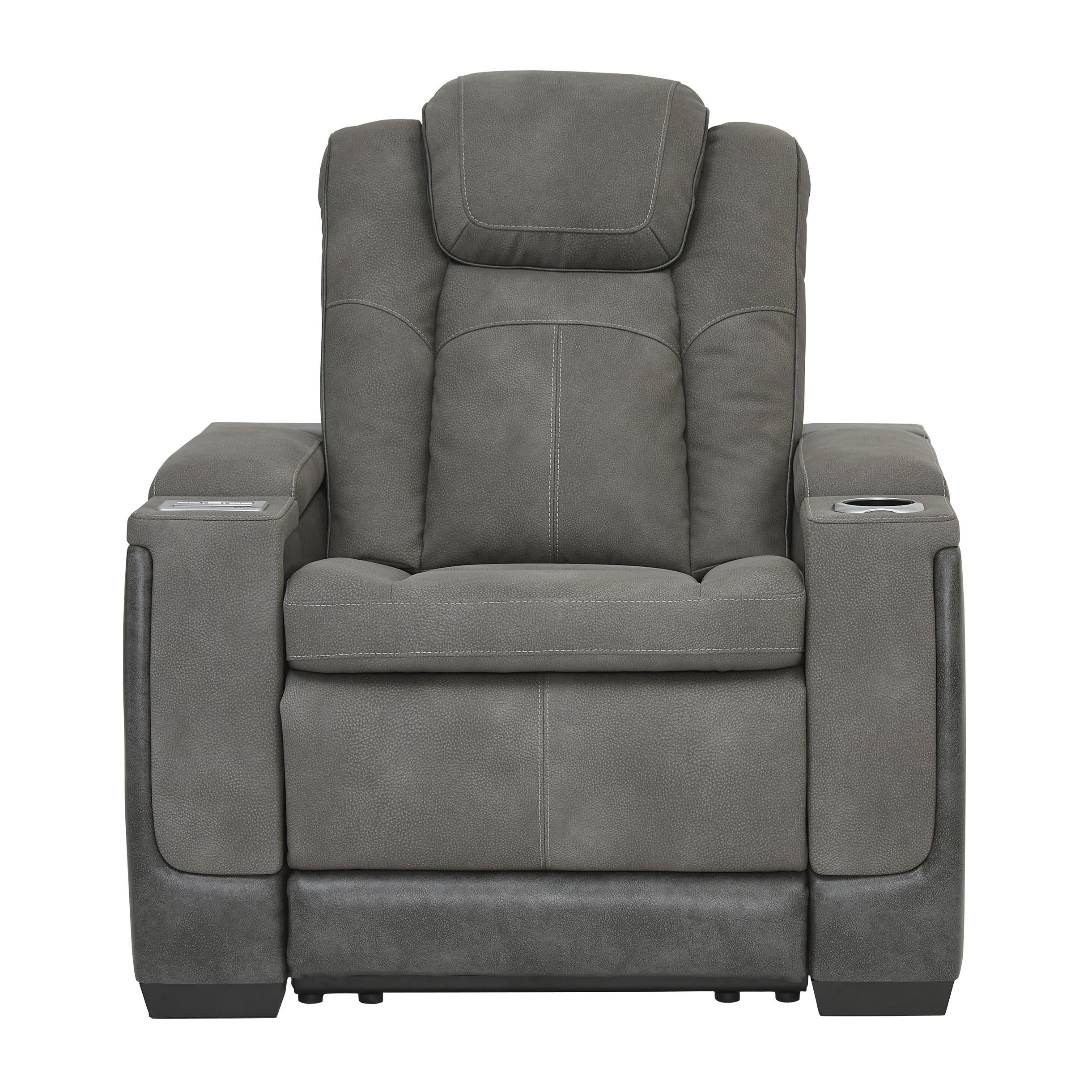  Manufacturer Color_Slate --  Next-Gen DuraPella 2200413 Power Recliner with Adjustable Headrest IMAGE 3