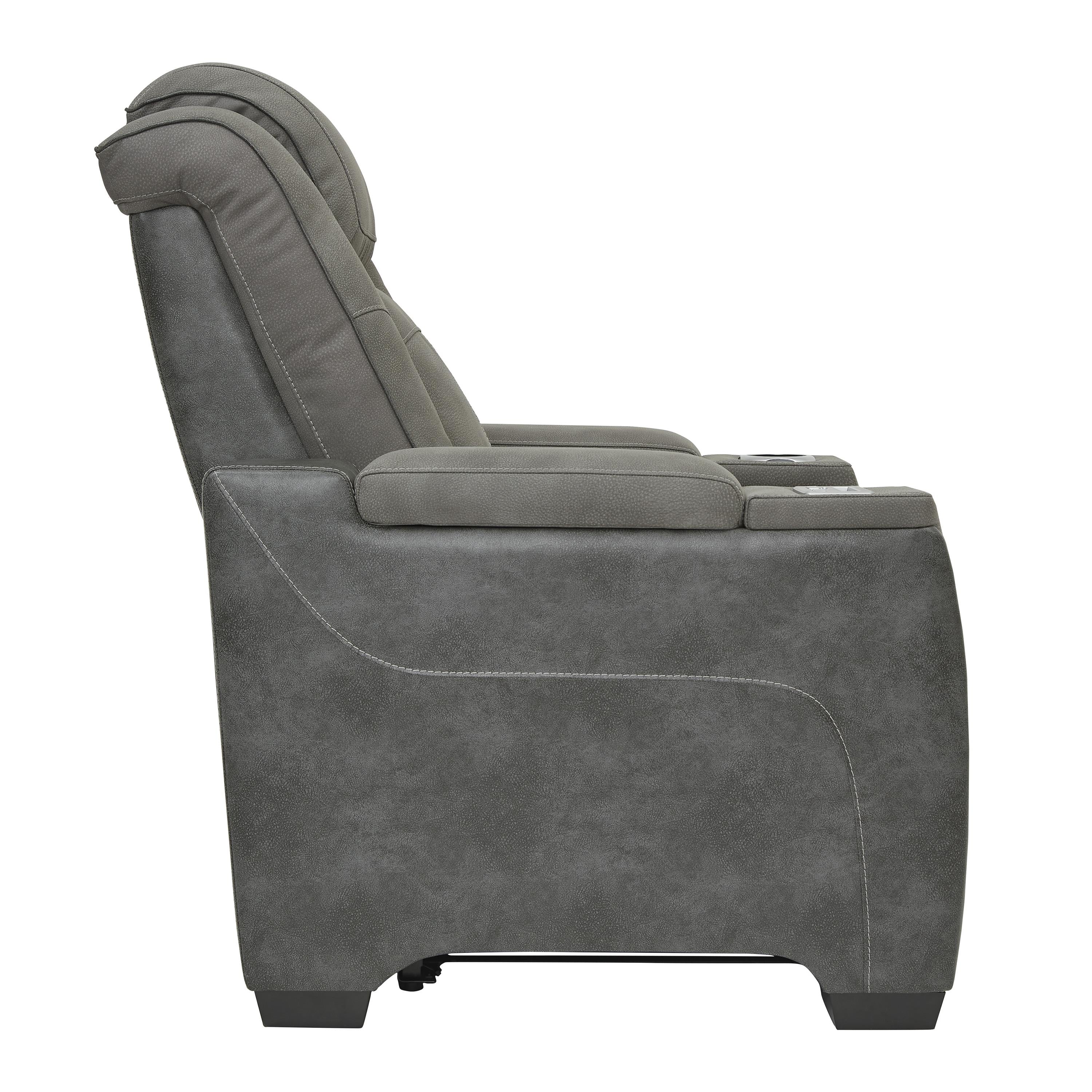  Manufacturer Color_Slate --  Next-Gen DuraPella 2200413 Power Recliner with Adjustable Headrest IMAGE 4