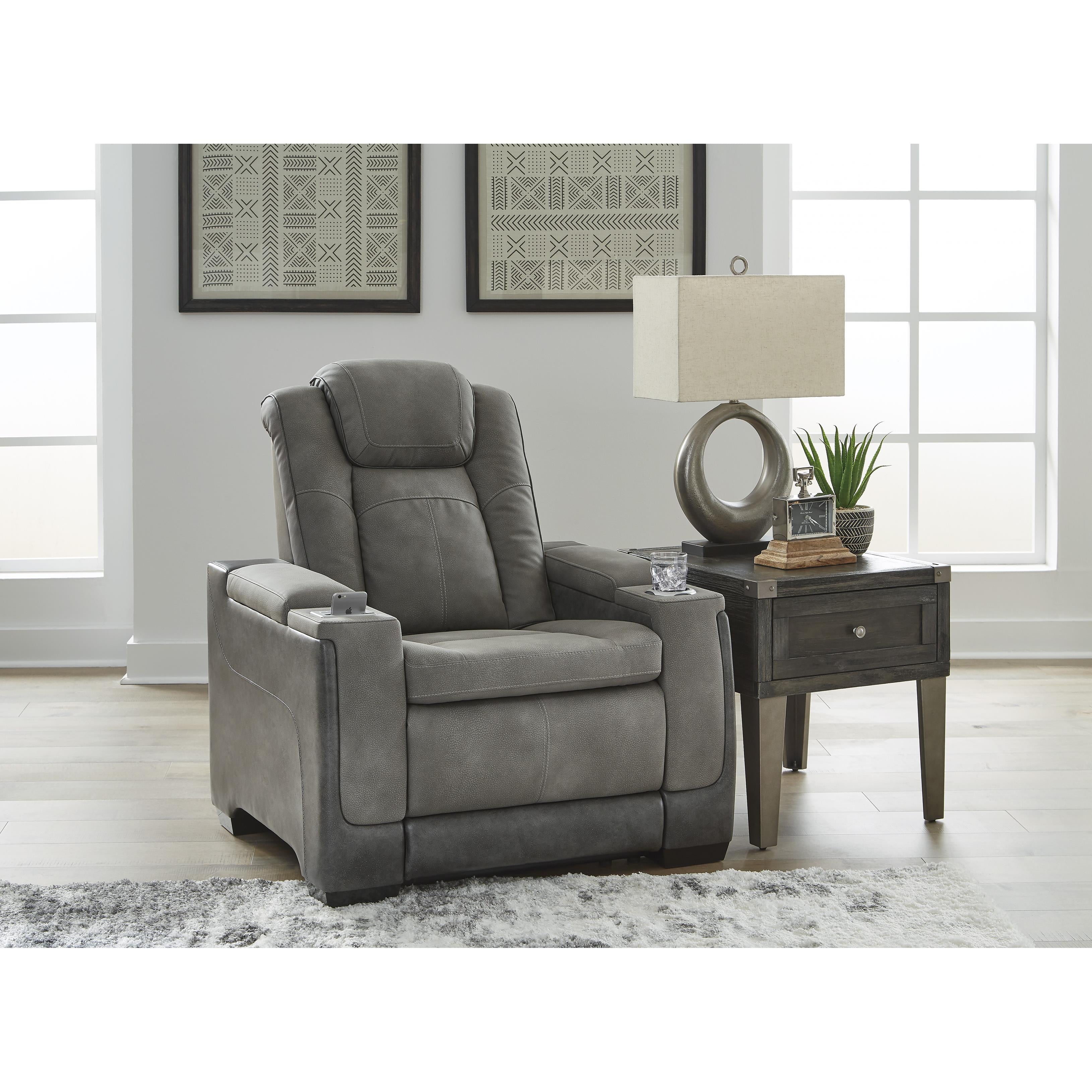  Manufacturer Color_Slate --  Next-Gen DuraPella 2200413 Power Recliner with Adjustable Headrest IMAGE 6